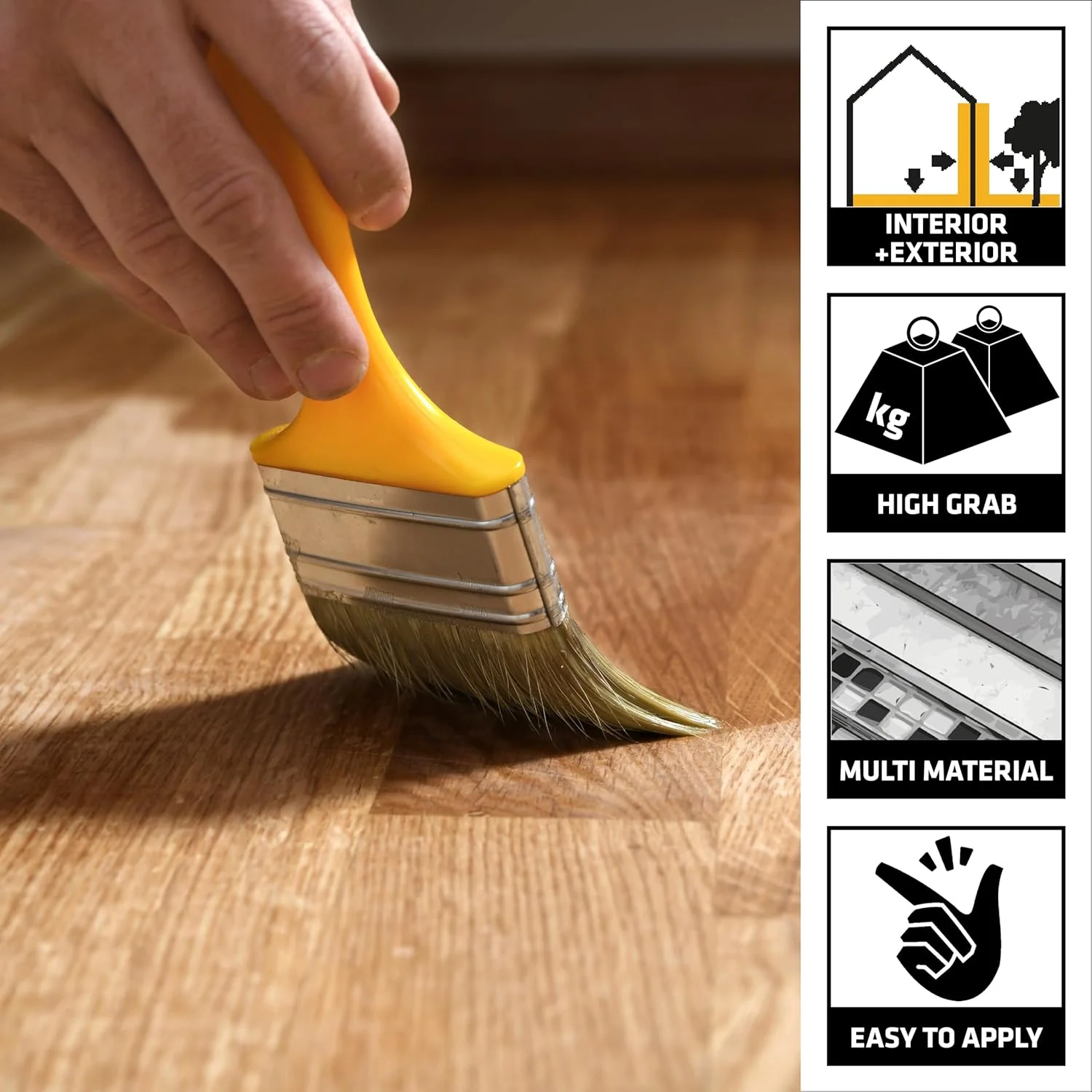 چسب همه کاره لاستیکی SIKA برای چسباندن چوب، فوم و فرش - چسب تماسی زرد SikaBond-101 - بسترهای متخلخل - قوطی 650 میلی لیتری