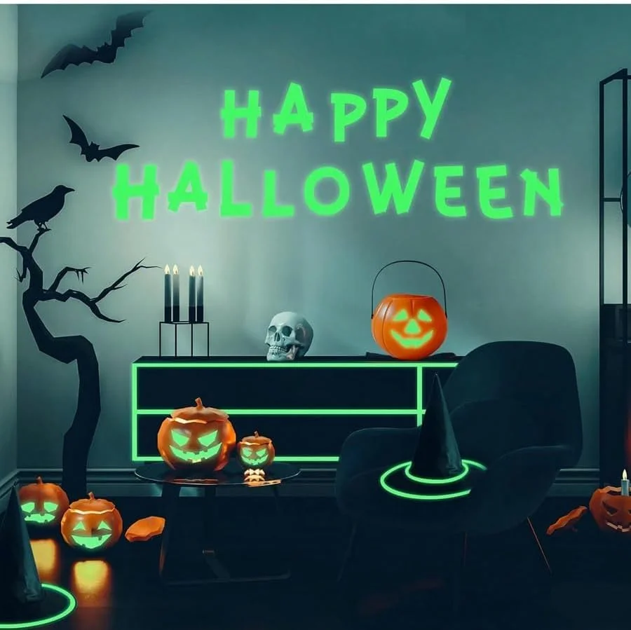 یک ست نوار شب‌تاب، 300 * 2 سانتی‌متر خود روشن شونده، مناسب برای دکوراسیون روزانه منزل، اتاق خواب، درخت کریسمس، هالووین، تزئینات مهمانی.