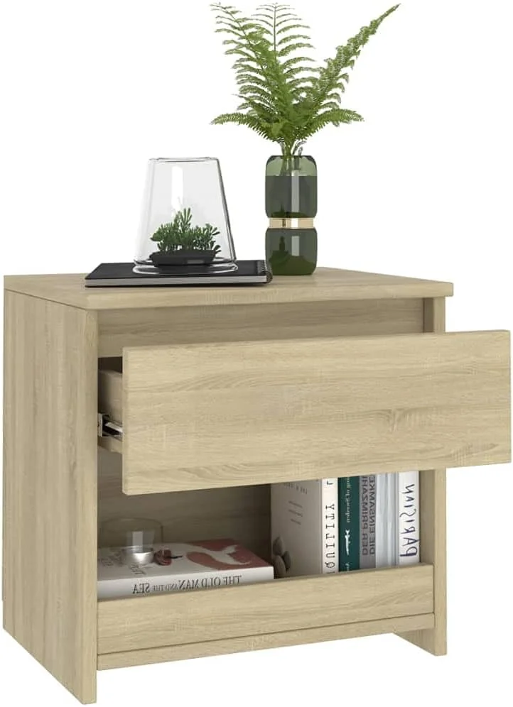 میز کنار تختی ویدا ایکس ال، میز کشو دار کنار تخت، میز عسلی، میز تلفن، دکوراسیون اتاق خواب، چوب مهندسی شده بلوط سونوما میز کنار تختی ویدا ایکس ال، میز کشو دار کنار تخت، میز عسلی، میز تلفن، دکوراسیون اتاق خواب، چوب مهندسی شده بلوط سونوما