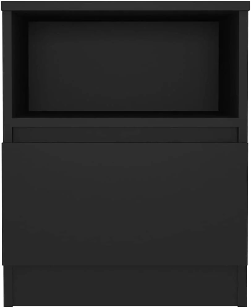 کابینت کنار تختی vidaXL با کشو، کابینت ذخیره سازی، میز کنار تخت، قفسه، استند تلفن، مناسب اتاق نشیمن و اتاق خواب، چوب مهندسی شده مشکی کابینت کنار تختی vidaXL با کشو، کابینت ذخیره سازی، میز کنار تخت، قفسه، استند تلفن، مناسب اتاق نشیمن و اتاق خواب، چوب مهندسی شده مشکی