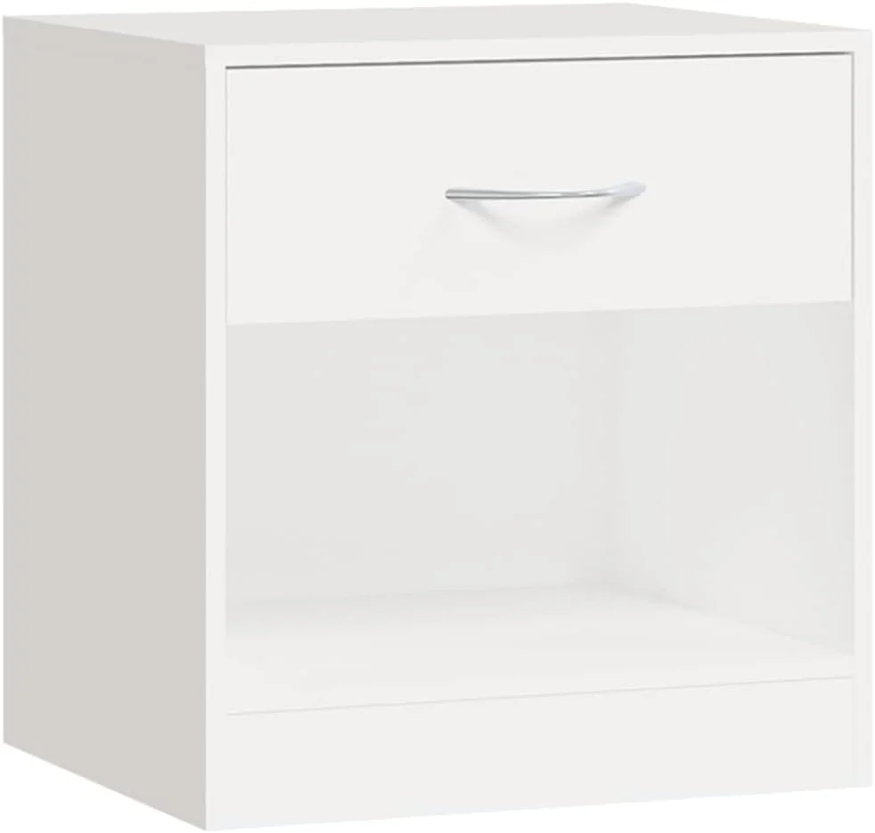 ویدا ایکس ال 2 عدد میز کنار تختی با کشو، مناسب اتاق خواب، نشیمن، مبلمان منزل، میز کنار تخت، میز کشو دار، پایه تلفن، سفید ویدا ایکس ال 2 عدد میز کنار تختی با کشو، مناسب اتاق خواب، نشیمن، مبلمان منزل، میز کنار تخت، میز کشو دار، پایه تلفن، سفید