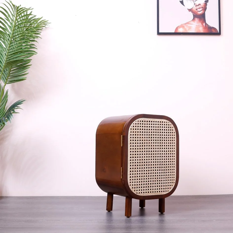 میز کنار تختی راتان Urban Oak Capella - گردویی