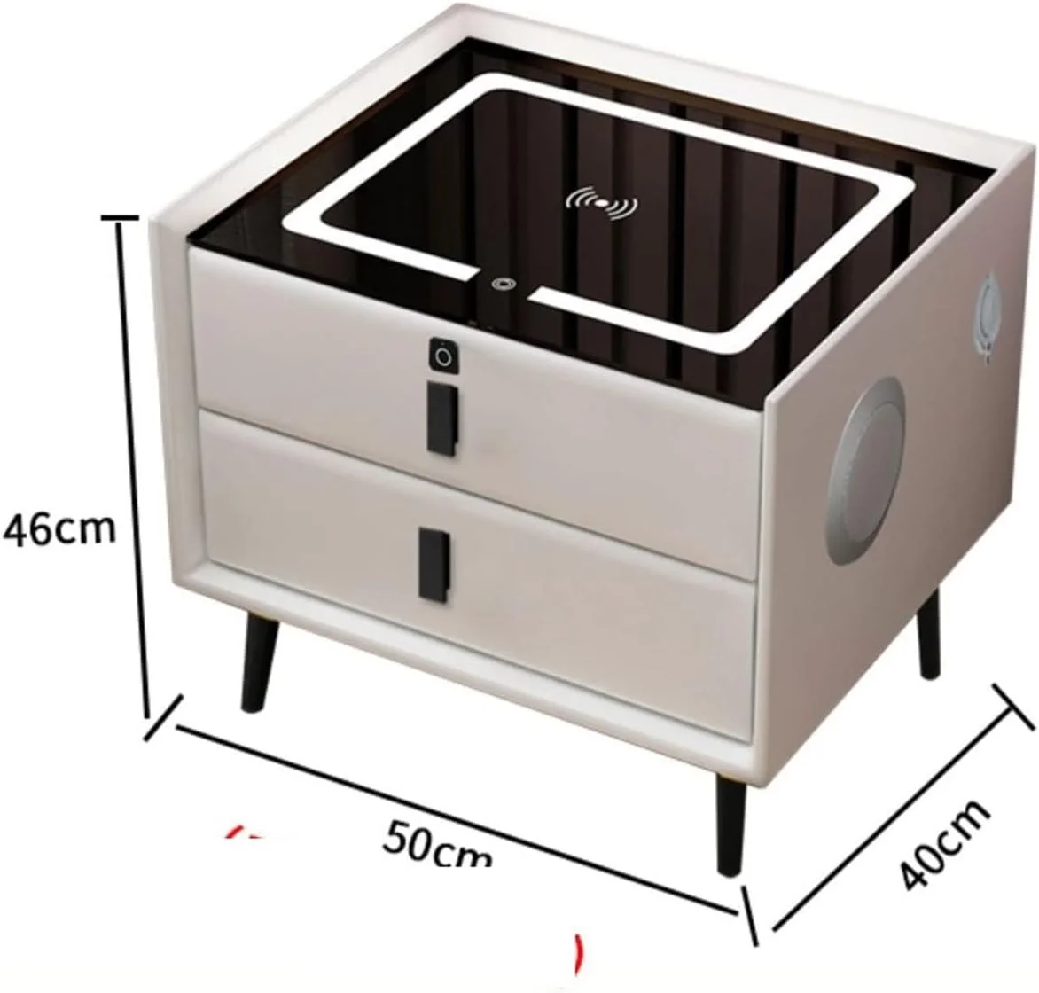 میز کنار تختی هوشمند UOKUGZ، میز کنار تختی مینیمال جدید چوبی، میز کنار تختی اتاق خواب با شارژ بی سیم، مبلمان چند منظوره