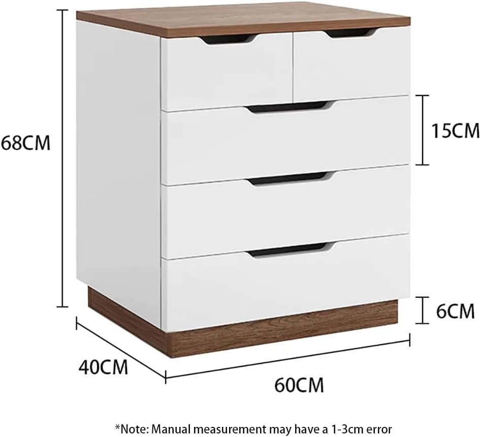 میز کنار تختی مدرن، کابینت ذخیره سازی چوبی با 5 کشو و صفحه رویی جادار برای وسایل کوچک خانگی، میز پاتختی ساده، کشو برای اتاق نشیمن، اتاق خواب، 203DG5 (سفید) میز کنار تختی مدرن، کابینت ذخیره سازی چوبی با 5 کشو و صفحه رویی جادار برای وسایل کوچک خانگی، میز پاتختی ساده، کشو برای اتاق نشیمن، اتاق خواب، 203DG5 (سفید)