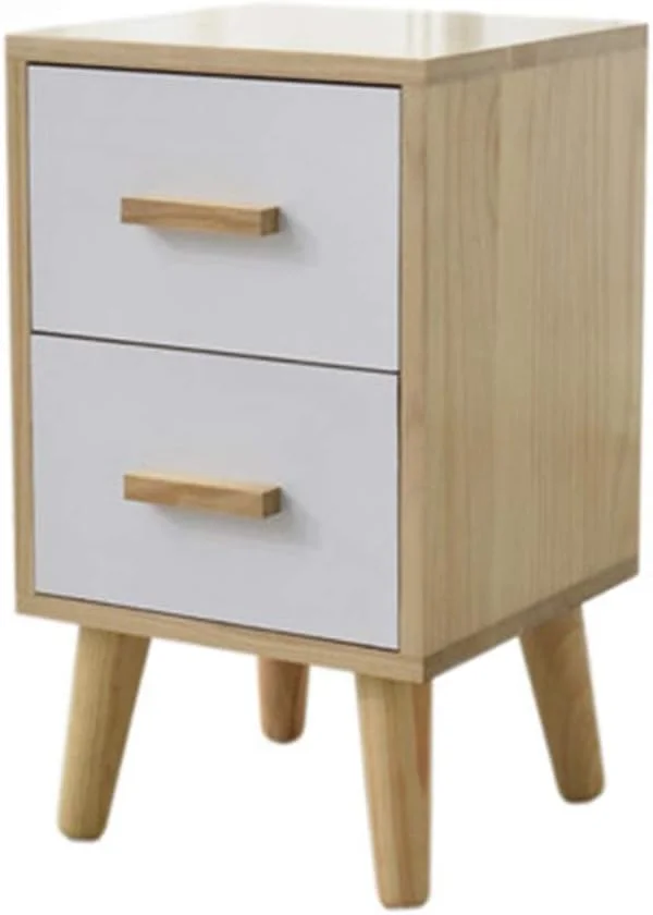 میز کنار تختی QSTF با 2 کشو، کابینت چوبی کنار تخت خواب، میز شب شیک، واحد ذخیره سازی (رنگ: A) میز کنار تختی QSTF با 2 کشو، کابینت چوبی کنار تخت خواب، میز شب شیک، واحد ذخیره سازی (رنگ: A)