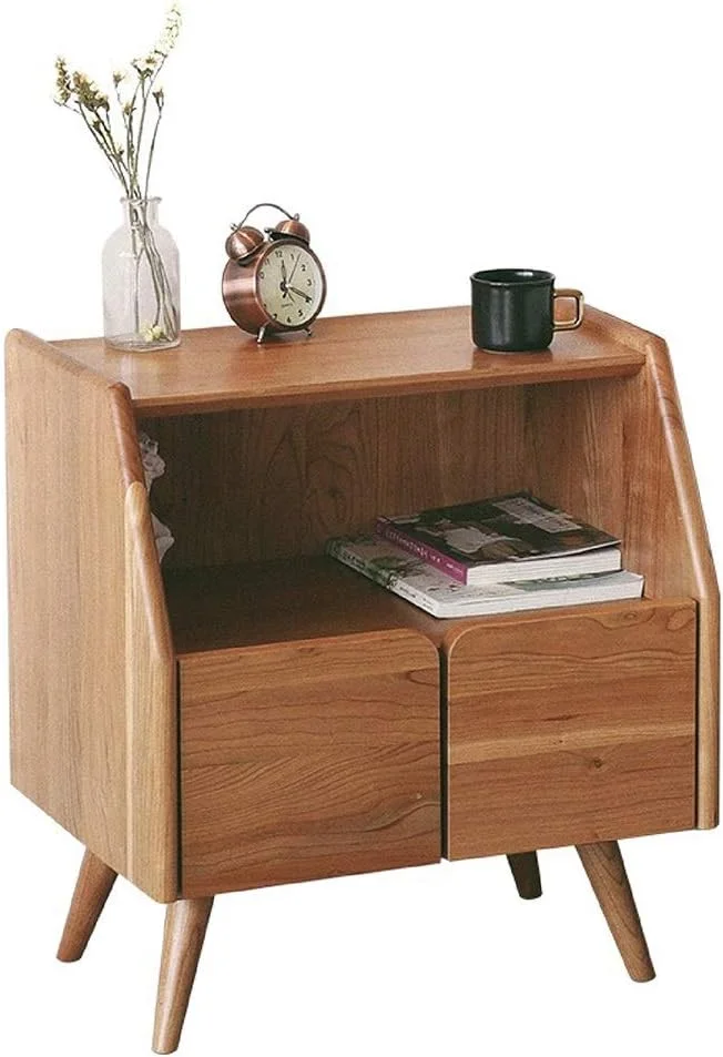 میز کنار تختی QSTF با 2 کشو، کابینت چوبی کنار تخت شیک، واحد ذخیره سازی میز کنار تختی QSTF با 2 کشو، کابینت چوبی کنار تخت شیک، واحد ذخیره سازی