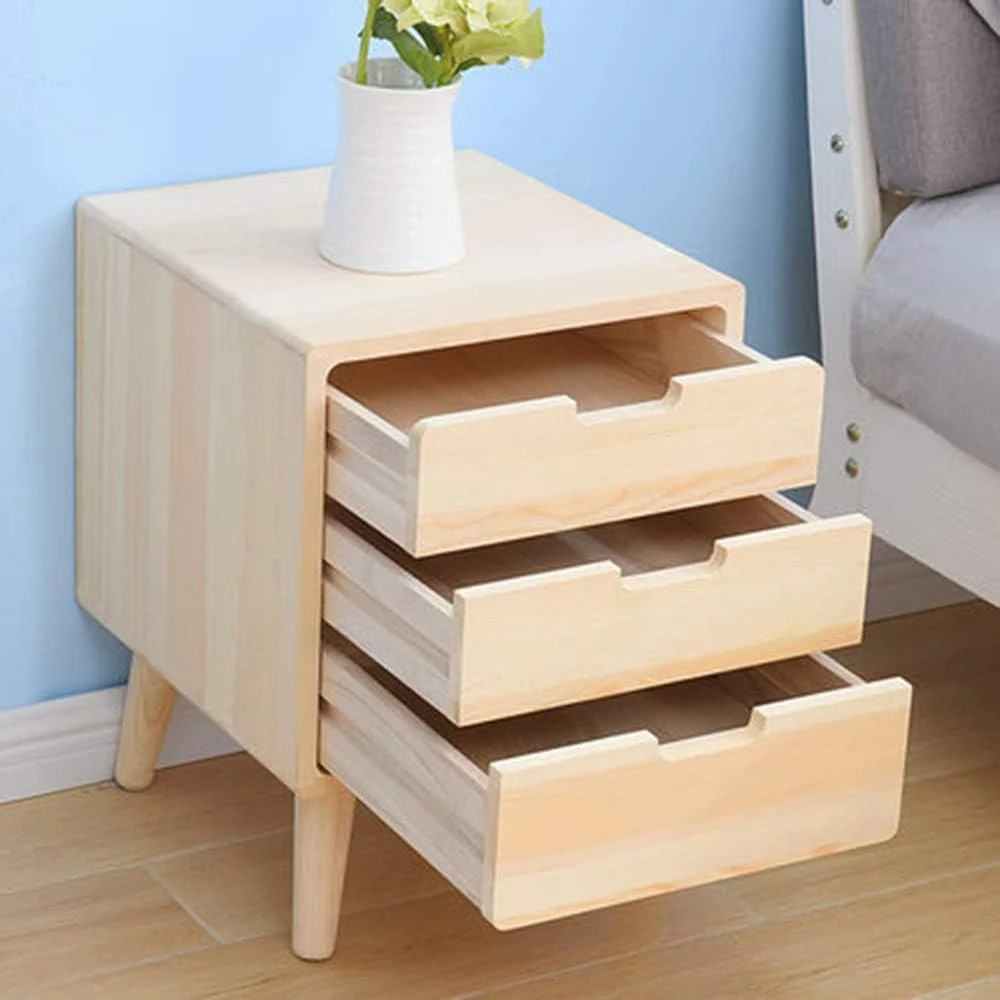 میز کنار تختی QSTF با 2 کشو، کابینت چوبی کنار تخت خواب، میز شب شیک، واحد ذخیره سازی (رنگ: A) میز کنار تختی QSTF با 2 کشو، کابینت چوبی کنار تخت خواب، میز شب شیک، واحد ذخیره سازی (رنگ: A)