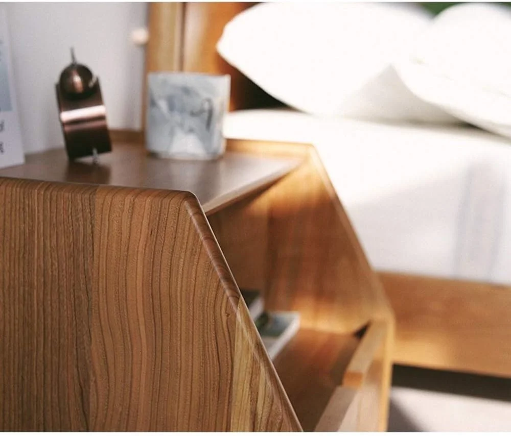 میز کنار تختی QSTF با 2 کشو، کابینت چوبی کنار تخت شیک، واحد ذخیره سازی میز کنار تختی QSTF با 2 کشو، کابینت چوبی کنار تخت شیک، واحد ذخیره سازی