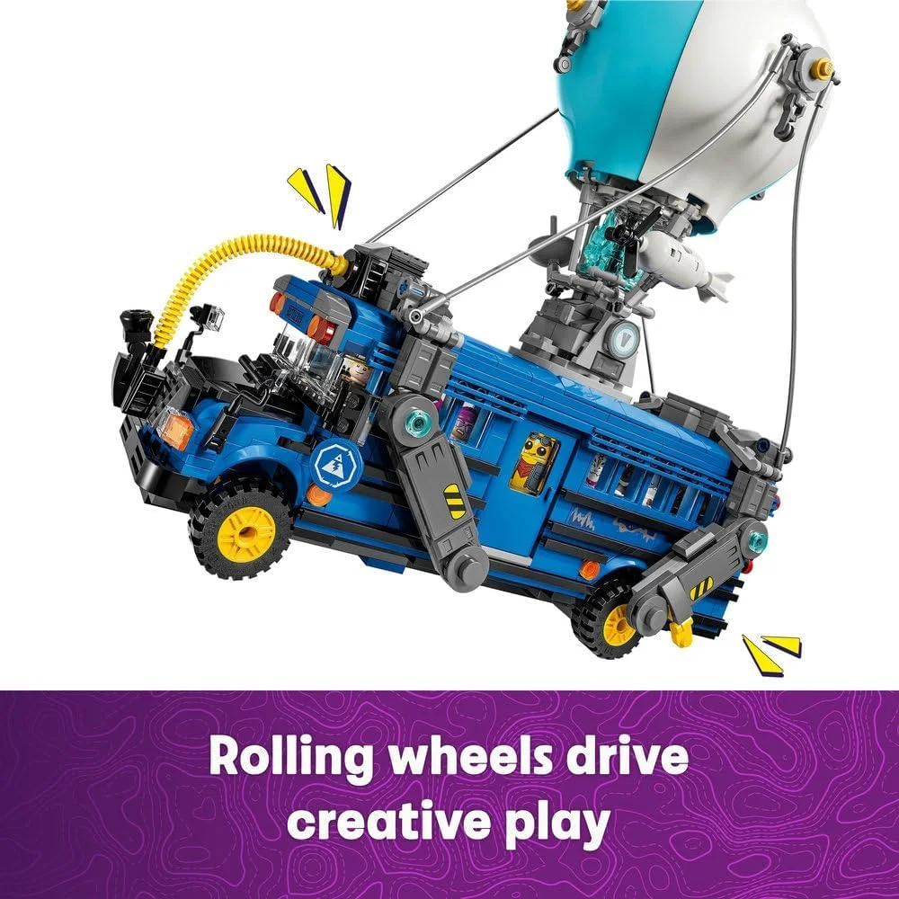 لگو Fortnite Battle Bus، اسباب بازی کلکسیونی وسیله نقلیه بازی ویدیویی برای پسران و دختران، با 9 مینی فیگور شخصیت، هدیه ای برای گیمرها و طرفداران 10 سال به بالا 77073 لگو Fortnite Battle Bus، اسباب بازی کلکسیونی وسیله نقلیه بازی ویدیویی برای پسران و دختران، با 9 مینی فیگور شخصیت، هدیه ای برای گیمرها و طرفداران 10 سال به بالا 77073