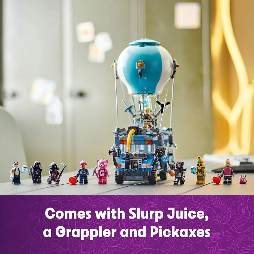 لگو Fortnite Battle Bus، اسباب بازی کلکسیونی وسیله نقلیه بازی ویدیویی برای پسران و دختران، با 9 مینی فیگور شخصیت، هدیه ای برای گیمرها و طرفداران 10 سال به بالا 77073 لگو Fortnite Battle Bus، اسباب بازی کلکسیونی وسیله نقلیه بازی ویدیویی برای پسران و دختران، با 9 مینی فیگور شخصیت، هدیه ای برای گیمرها و طرفداران 10 سال به بالا 77073