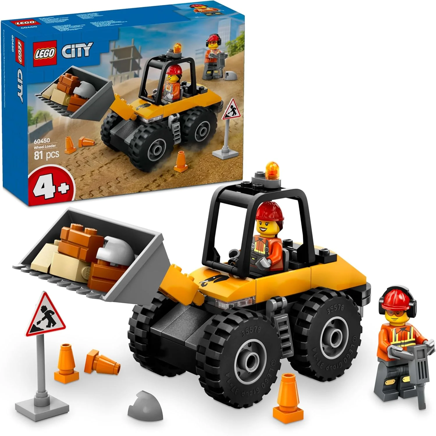 اسباب بازی لودر چرخ دار ساختمانی زرد رنگ LEGO City - مجموعه ساخت وسایل نقلیه برای کودکان نوپا، پسران و دختران 4+ ساله - ایده های هدیه مونته سوری پیش دبستانی - 60450 اسباب بازی لودر چرخ دار ساختمانی زرد رنگ LEGO City - مجموعه ساخت وسایل نقلیه برای کودکان نوپا، پسران و دختران 4+ ساله - ایده های هدیه مونته سوری پیش دبستانی - 60450