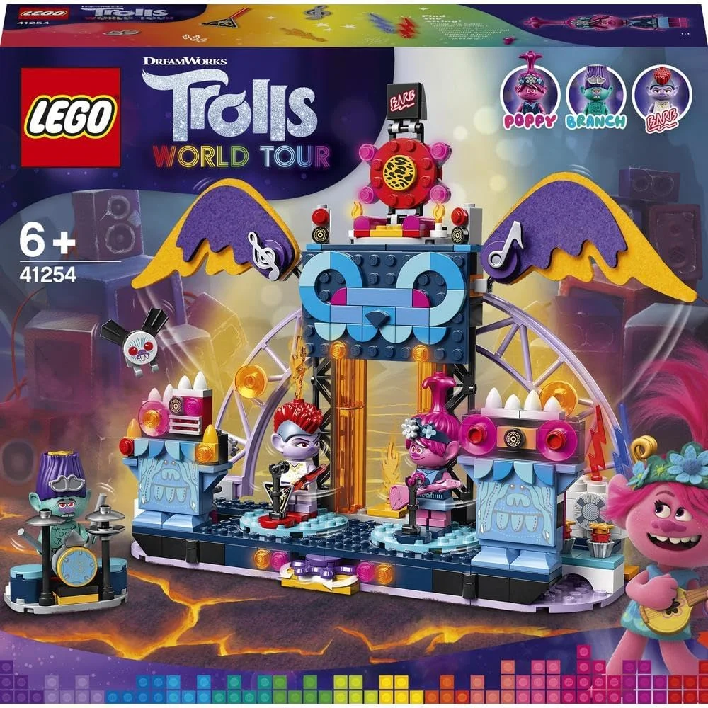 لگو ترولز ورلد تور کنسرت شهر آتشفشانی راک 41254، کیت ساخت اسباب بازی باحال ترولز برای کودکان (387 قطعه) لگو ترولز ورلد تور کنسرت شهر آتشفشانی راک 41254، کیت ساخت اسباب بازی باحال ترولز برای کودکان (387 قطعه)