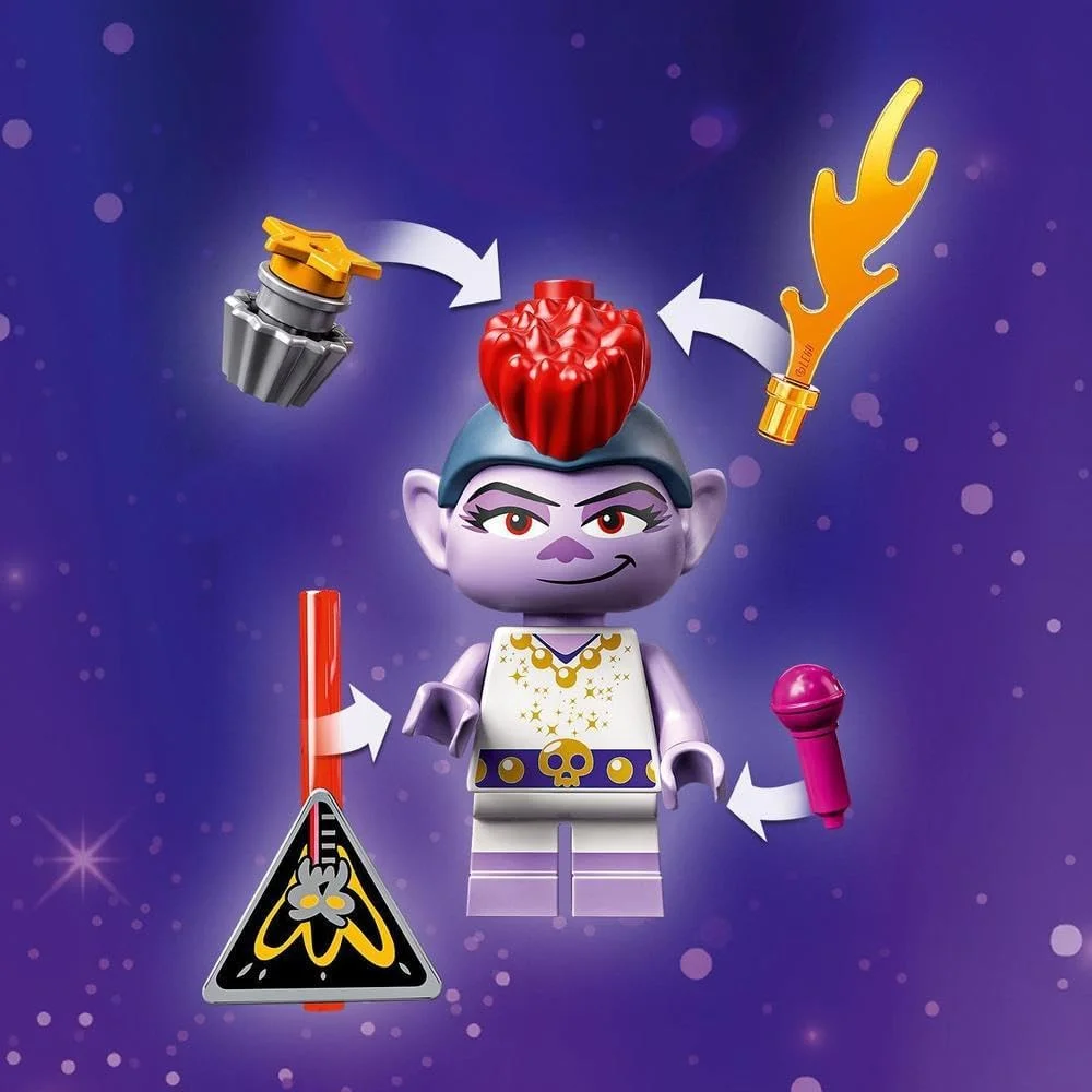 لگو ترولز ورلد تور کنسرت شهر آتشفشانی راک 41254، کیت ساخت اسباب بازی باحال ترولز برای کودکان (387 قطعه) لگو ترولز ورلد تور کنسرت شهر آتشفشانی راک 41254، کیت ساخت اسباب بازی باحال ترولز برای کودکان (387 قطعه)