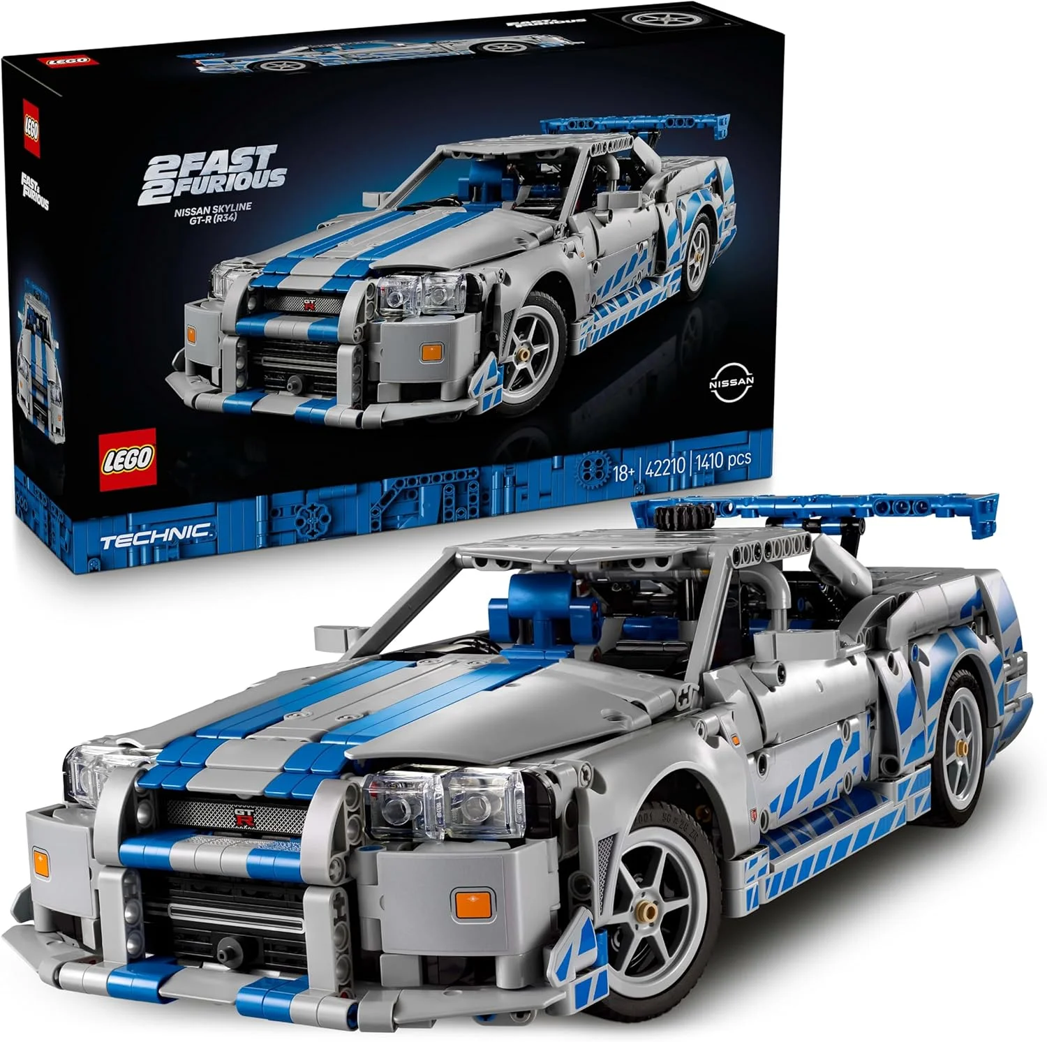 مدل ماشین LEGO Technic Nissan Skyline GT-R (R34) از فیلم 2 Fast 2 Furious برای بزرگسالان - شامل قابلیت دریفت، فرمان، سیستم تعلیق و موتور 6 سیلندر - هدیه کلکسیونی برای طرفداران - 42210 مدل ماشین LEGO Technic Nissan Skyline GT-R (R34) از فیلم 2 Fast 2 Furious برای بزرگسالان - شامل قابلیت دریفت، فرمان، سیستم تعلیق و موتور 6 سیلندر - هدیه کلکسیونی برای طرفداران - 42210