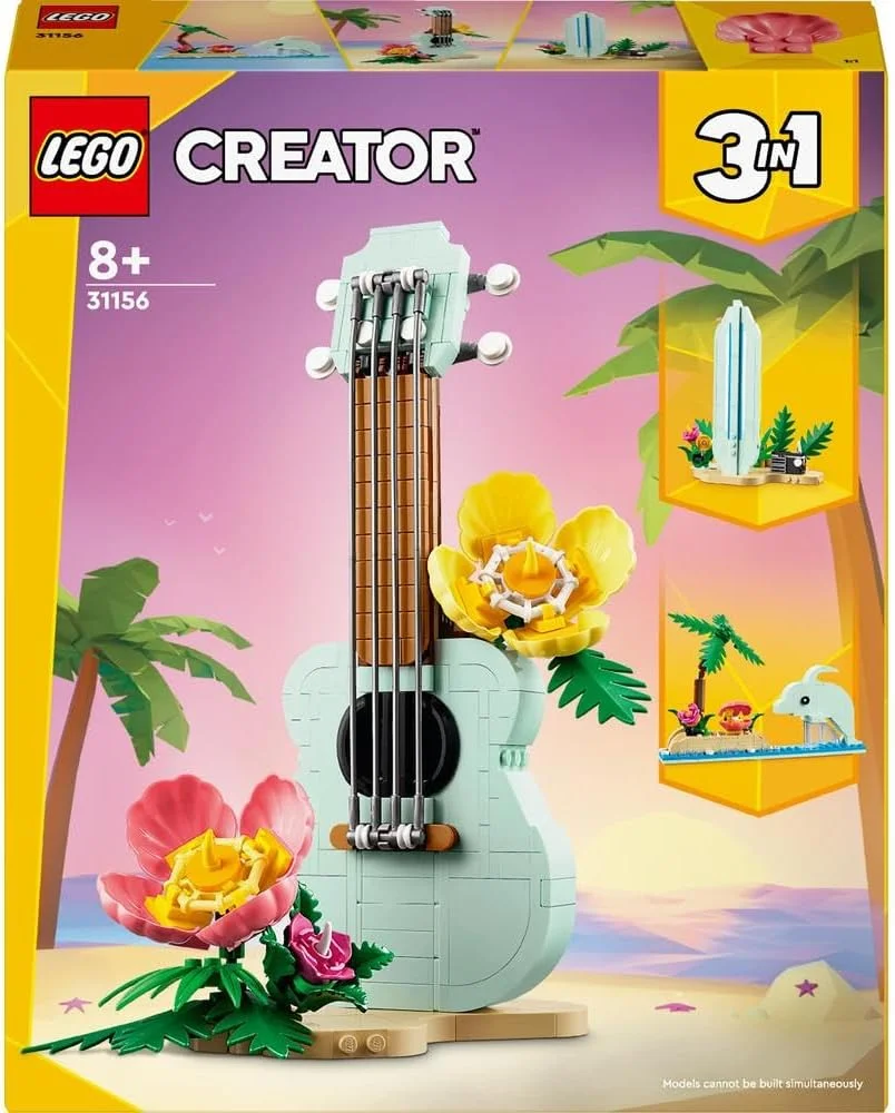 اسباب بازی سازنده LEGO Creator 3in1 مدل اوکوله‌له استوایی، قابل تبدیل به تخته موج سواری کوچک و مدل دلفین، مجموعه ساخت اسباب بازی اقیانوسی برای دختران، پسران و کودکان 8 سال به بالا، ایده هدیه ماه رمضان برای کودکان 31156