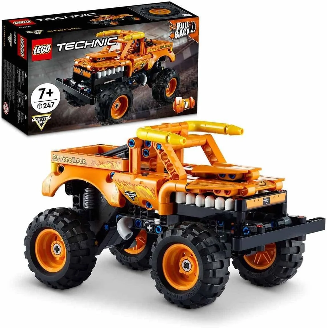 لگو تکنیک Monster Jam El Toro Loco 42135، مجموعه اسباب بازی ماشین بلوک های ساختمانی؛ اسباب بازی برای پسران، دختران و کودکان (247 قطعه) لگو تکنیک Monster Jam El Toro Loco 42135، مجموعه اسباب بازی ماشین بلوک های ساختمانی؛ اسباب بازی برای پسران، دختران و کودکان (247 قطعه)