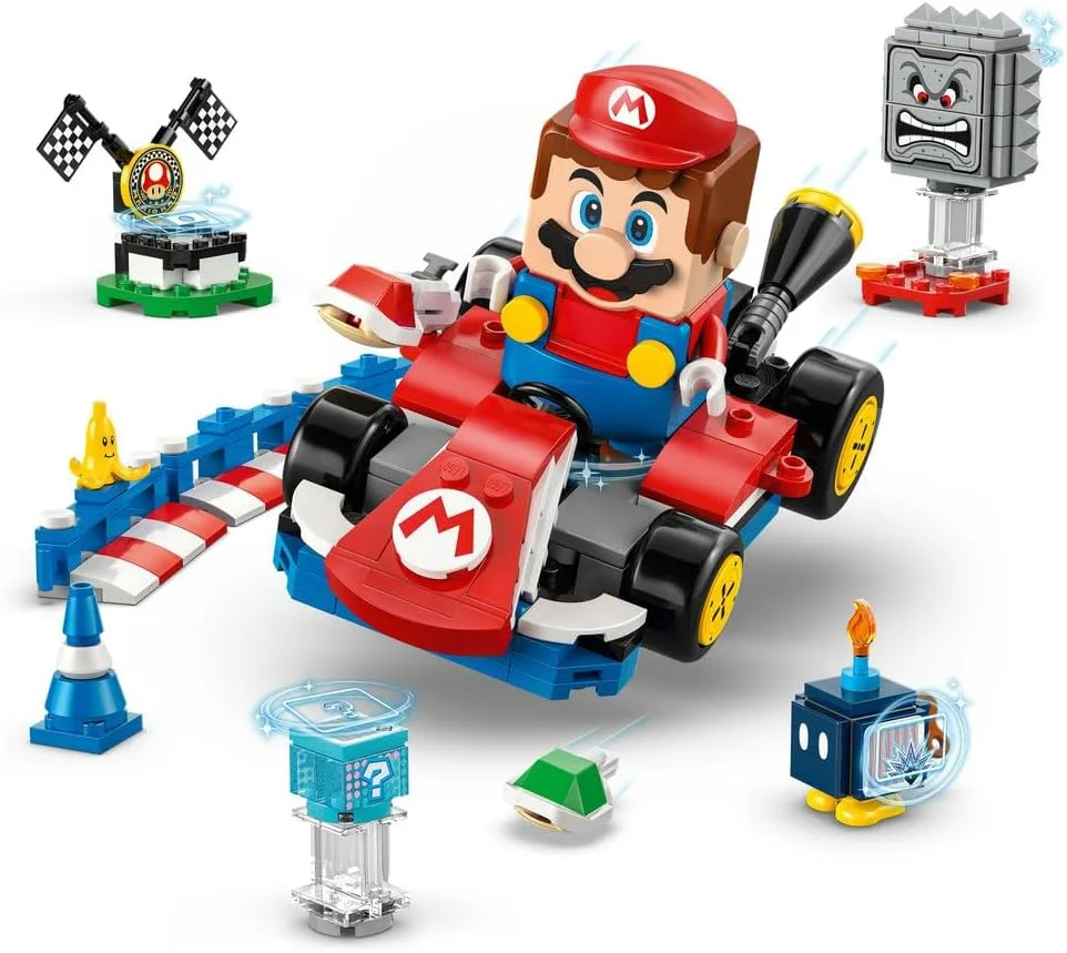 لگو سوپر ماریو کارت – ماریو تعاملی و کارت استاندارد - پیست مسابقه اسباب بازی با ماشین، 3 فیگور، سکو و موانع - هدیه گیمر برای پسران و دختران 7 سال به بالا - 72043 لگو سوپر ماریو کارت – ماریو تعاملی و کارت استاندارد - پیست مسابقه اسباب بازی با ماشین، 3 فیگور، سکو و موانع - هدیه گیمر برای پسران و دختران 7 سال به بالا - 72043