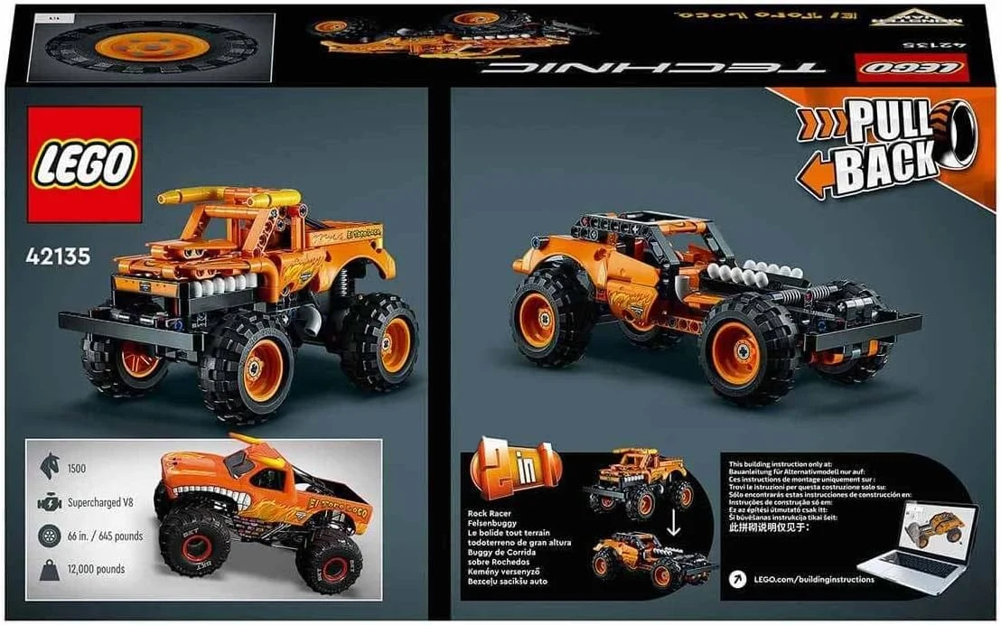 لگو تکنیک Monster Jam El Toro Loco 42135، مجموعه اسباب بازی ماشین بلوک های ساختمانی؛ اسباب بازی برای پسران، دختران و کودکان (247 قطعه) لگو تکنیک Monster Jam El Toro Loco 42135، مجموعه اسباب بازی ماشین بلوک های ساختمانی؛ اسباب بازی برای پسران، دختران و کودکان (247 قطعه)
