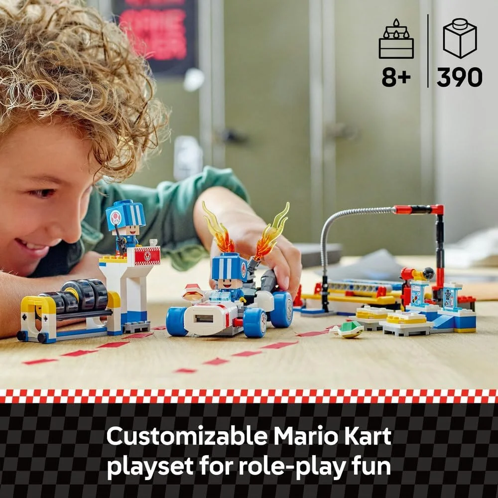 لگو سوپر ماریو: ماریو کارت - مجموعه گاراژ تود، اسباب بازی مکانیک نینتندو با 2 فیگور شخصیت تود آبی برای بازی مستقل، هدیه تولد برای پسران، دختران و گیمرها 8 سال به بالا 72035 لگو سوپر ماریو: ماریو کارت - مجموعه گاراژ تود، اسباب بازی مکانیک نینتندو با 2 فیگور شخصیت تود آبی برای بازی مستقل، هدیه تولد برای پسران، دختران و گیمرها 8 سال به بالا 72035