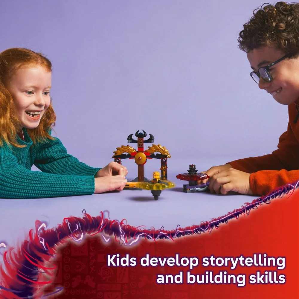 مجموعه نبرد اسپینجیتزو اژدها لگو نینجاگو با 2 مینی فیگور، پرتابگر و عناصر پرنده - اسباب بازی نینجا اکشن برای پسران و دختران 6+ ساله - هدیه برای طرفداران سریال تلویزیونی Dragons Rising - 71826 مجموعه نبرد اسپینجیتزو اژدها لگو نینجاگو با 2 مینی فیگور، پرتابگر و عناصر پرنده - اسباب بازی نینجا اکشن برای پسران و دختران 6+ ساله - هدیه برای طرفداران سریال تلویزیونی Dragons Rising - 71826