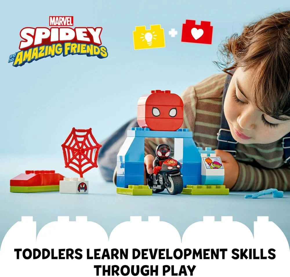 ماجراجویی موتورسیکلت اسپین LEGO DUPLO Marvel، مجموعه خلاقانه بر اساس نمایش تلویزیونی Spidey and His Amazing Friends، اسباب بازی آموزشی کودک نوپا با موتور سیکلت، هدیه برای پسران و دختران 2 سال به بالا 10424 ماجراجویی موتورسیکلت اسپین LEGO DUPLO Marvel، مجموعه خلاقانه بر اساس نمایش تلویزیونی Spidey and His Amazing Friends، اسباب بازی آموزشی کودک نوپا با موتور سیکلت، هدیه برای پسران و دختران 2 سال به بالا 10424