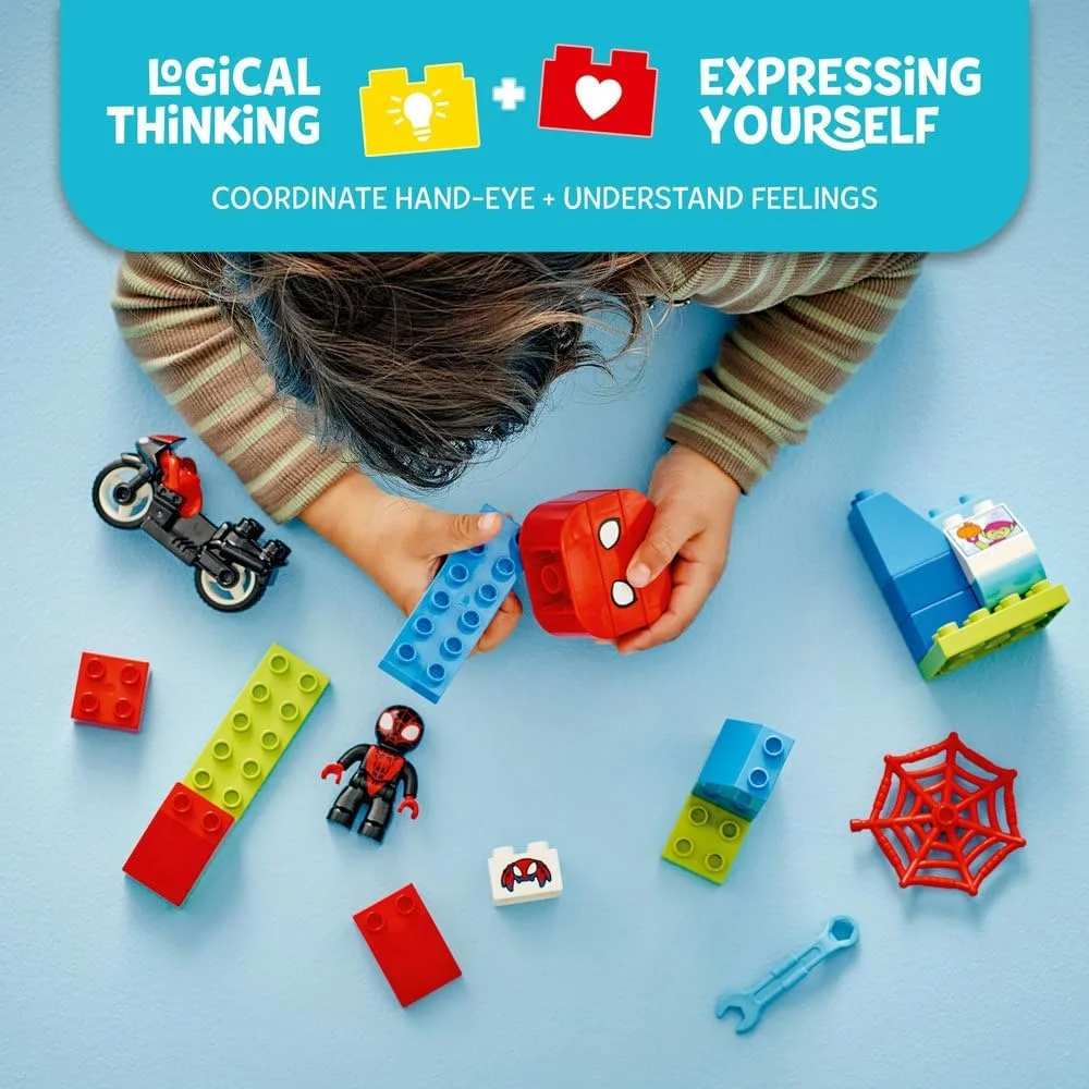 ماجراجویی موتورسیکلت اسپین LEGO DUPLO Marvel، مجموعه خلاقانه بر اساس نمایش تلویزیونی Spidey and His Amazing Friends، اسباب بازی آموزشی کودک نوپا با موتور سیکلت، هدیه برای پسران و دختران 2 سال به بالا 10424 ماجراجویی موتورسیکلت اسپین LEGO DUPLO Marvel، مجموعه خلاقانه بر اساس نمایش تلویزیونی Spidey and His Amazing Friends، اسباب بازی آموزشی کودک نوپا با موتور سیکلت، هدیه برای پسران و دختران 2 سال به بالا 10424
