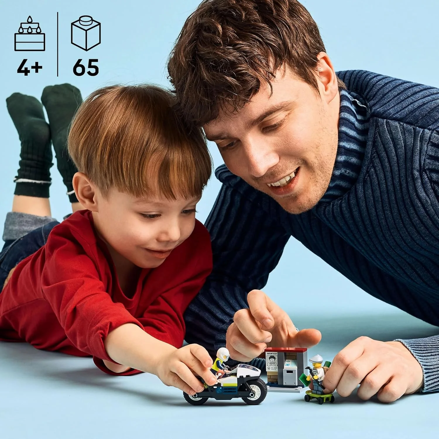 مجموعه تعقیب و گریز موتورسیکلت پلیس LEGO City با یک موتورسیکلت اسباب بازی، 2 مینی فیگور، دستگاه خودپرداز کوچک و یک اسکیت بورد - هدیه تولد برای پسران و دختران 4 سال به بالا - 60455 مجموعه تعقیب و گریز موتورسیکلت پلیس LEGO City با یک موتورسیکلت اسباب بازی، 2 مینی فیگور، دستگاه خودپرداز کوچک و یک اسکیت بورد - هدیه تولد برای پسران و دختران 4 سال به بالا - 60455