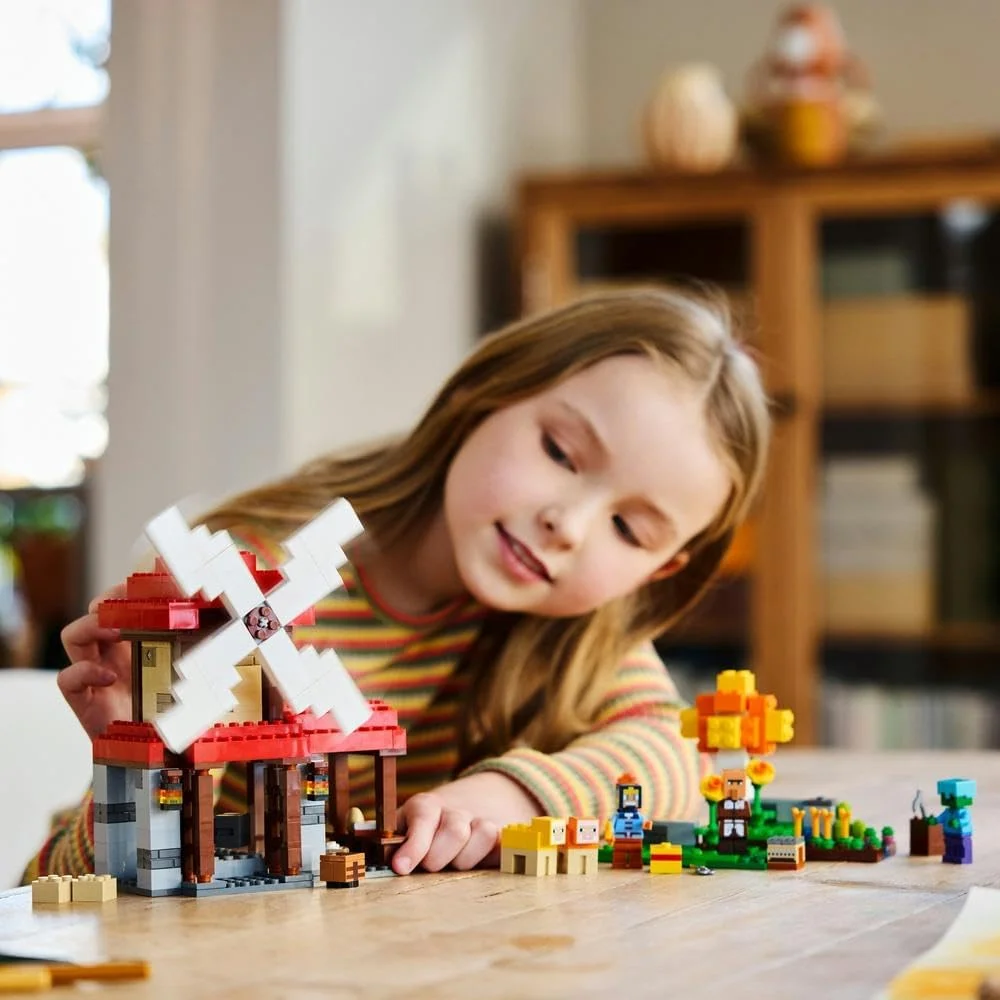 اسباب بازی ساختنی مزرعه آسیاب بادی LEGO Minecraft، مناسب برای پسران و دختران بالای 8 سال، مجموعه با شخصیت ها، فیگورهای حیوانات و یک زامبی، هدیه گیمرها برای کودکان 21262 اسباب بازی ساختنی مزرعه آسیاب بادی LEGO Minecraft، مناسب برای پسران و دختران بالای 8 سال، مجموعه با شخصیت ها، فیگورهای حیوانات و یک زامبی، هدیه گیمرها برای کودکان 21262
