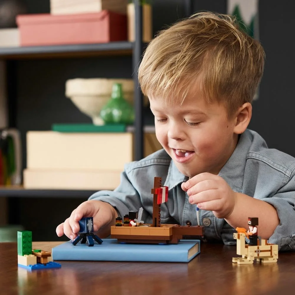 لگو Minecraft سفر کشتی دزدان دریایی، مجموعه بازی قایق اسباب بازی برای کودکان، مجموعه ساختنی با ماهی مرکب، شتر و فیگورهای دزد دریایی، هدیه گیمر برای پسران و دختران 8 سال به بالا 21259 لگو Minecraft سفر کشتی دزدان دریایی، مجموعه بازی قایق اسباب بازی برای کودکان، مجموعه ساختنی با ماهی مرکب، شتر و فیگورهای دزد دریایی، هدیه گیمر برای پسران و دختران 8 سال به بالا 21259