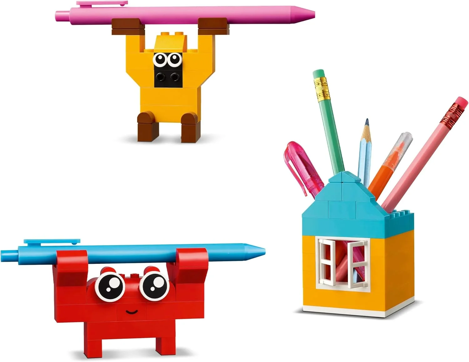 جعبه شادی خلاقانه کلاسیک لگو، آجرهای رنگارنگ متنوع برای بازی تخیلی، اسباب بازی های ساختنی برای کودکان 5 سال به بالا، دختران و پسران، عالی برای لوازم التحریر کودکان یا تزئینات اتاق خواب 11042 جعبه شادی خلاقانه کلاسیک لگو، آجرهای رنگارنگ متنوع برای بازی تخیلی، اسباب بازی های ساختنی برای کودکان 5 سال به بالا، دختران و پسران، عالی برای لوازم التحریر کودکان یا تزئینات اتاق خواب 11042