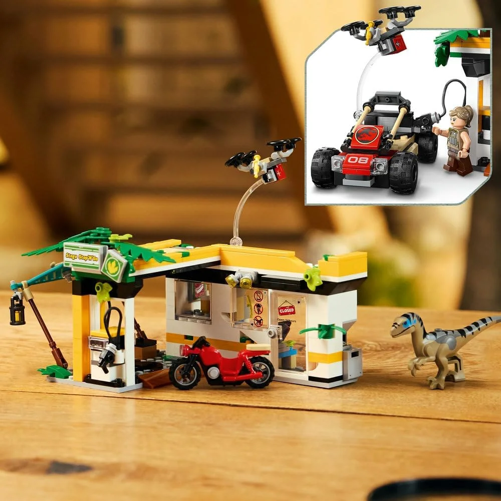 ماموریت ردیابی رپتور و تیتانوسور دنیای ژوراسیک لگو - اسباب بازی دایناسور شامل 3 مینی فیگور، ماشین آفرود و موتور سیکلت - هدیه ای برای پسران و دختران 7+ ساله - 76973 ماموریت ردیابی رپتور و تیتانوسور دنیای ژوراسیک لگو - اسباب بازی دایناسور شامل 3 مینی فیگور، ماشین آفرود و موتور سیکلت - هدیه ای برای پسران و دختران 7+ ساله - 76973