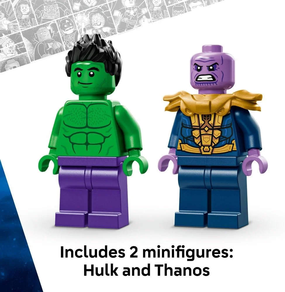لگو مارول کامیون هالک در مقابل تانوس - اسباب بازی ساختنی ابرقهرمانی با یک کامیون هیولا به همراه 2 مینی فیگور و لوازم جانبی شامل یک دستکش ابدیت - مجموعه کلکسیونی برای پسران و دختران 7 سال به بالا - 76312 لگو مارول کامیون هالک در مقابل تانوس - اسباب بازی ساختنی ابرقهرمانی با یک کامیون هیولا به همراه 2 مینی فیگور و لوازم جانبی شامل یک دستکش ابدیت - مجموعه کلکسیونی برای پسران و دختران 7 سال به بالا - 76312