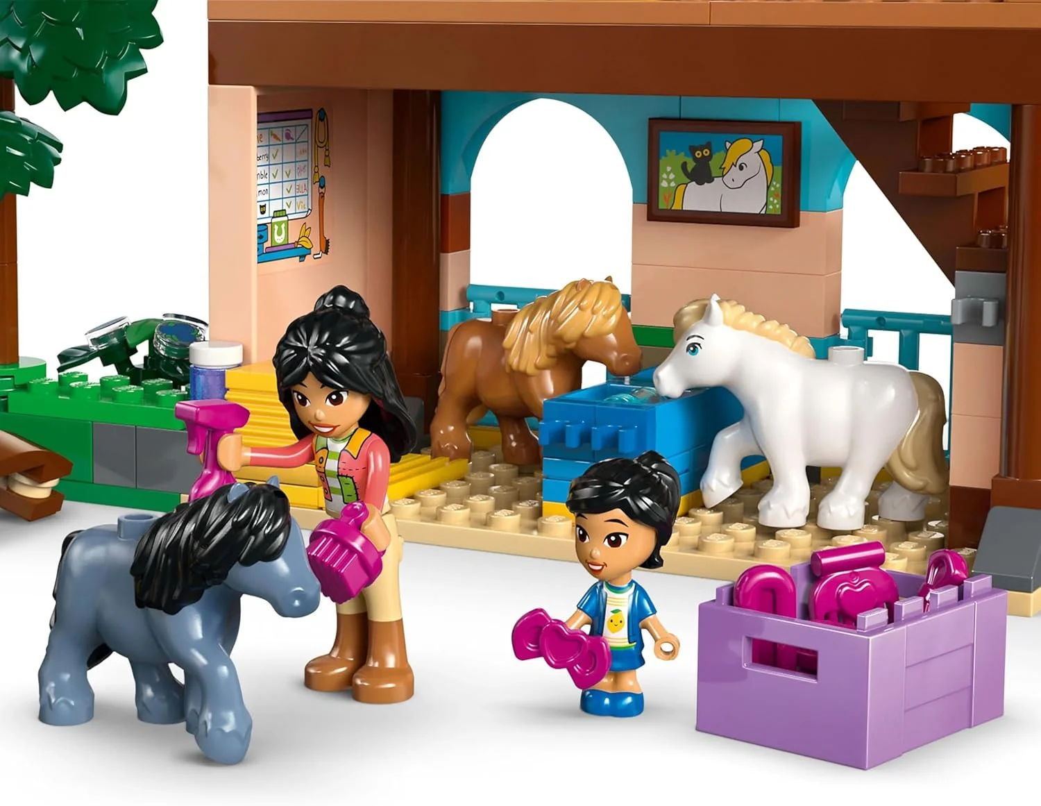 اسباب بازی مزرعه و اصطبل اسب های پونی لگو فرندز - مجموعه ساختنی با 4 مینی عروسک، 3 فیگور اسب، یک گربه خانگی و لوازم جانبی شامل برس، یونجه و هویج - هدیه تولد خلاقانه برای دختران 7+ ساله - 42654 اسباب بازی مزرعه و اصطبل اسب های پونی لگو فرندز - مجموعه ساختنی با 4 مینی عروسک، 3 فیگور اسب، یک گربه خانگی و لوازم جانبی شامل برس، یونجه و هویج - هدیه تولد خلاقانه برای دختران 7+ ساله - 42654