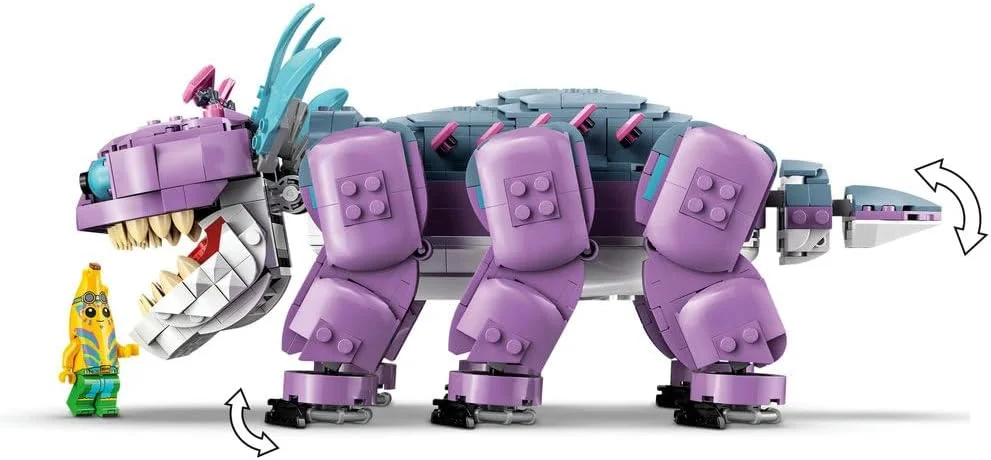 اسباب بازی لگو Fortnite Klombo - فیگور دینو برای بازی و نمایش با مینی فیگورهای Oro و Island Peely - هدیه ای برای پسران، دختران و طرفداران بازی های 10+ ساله - 77077