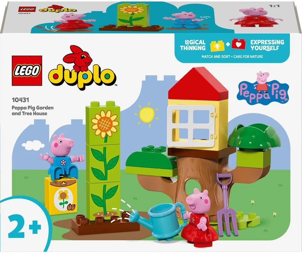 اسباب بازی خانه درختی و باغ LEGO DUPLO Peppa Pig، شامل 2 فیگور، اسباب بازی های آموزشی برای کودکان نوپا 2 سال به بالا، ایده هدیه تولد 10431 اسباب بازی خانه درختی و باغ LEGO DUPLO Peppa Pig، شامل 2 فیگور، اسباب بازی های آموزشی برای کودکان نوپا 2 سال به بالا، ایده هدیه تولد 10431