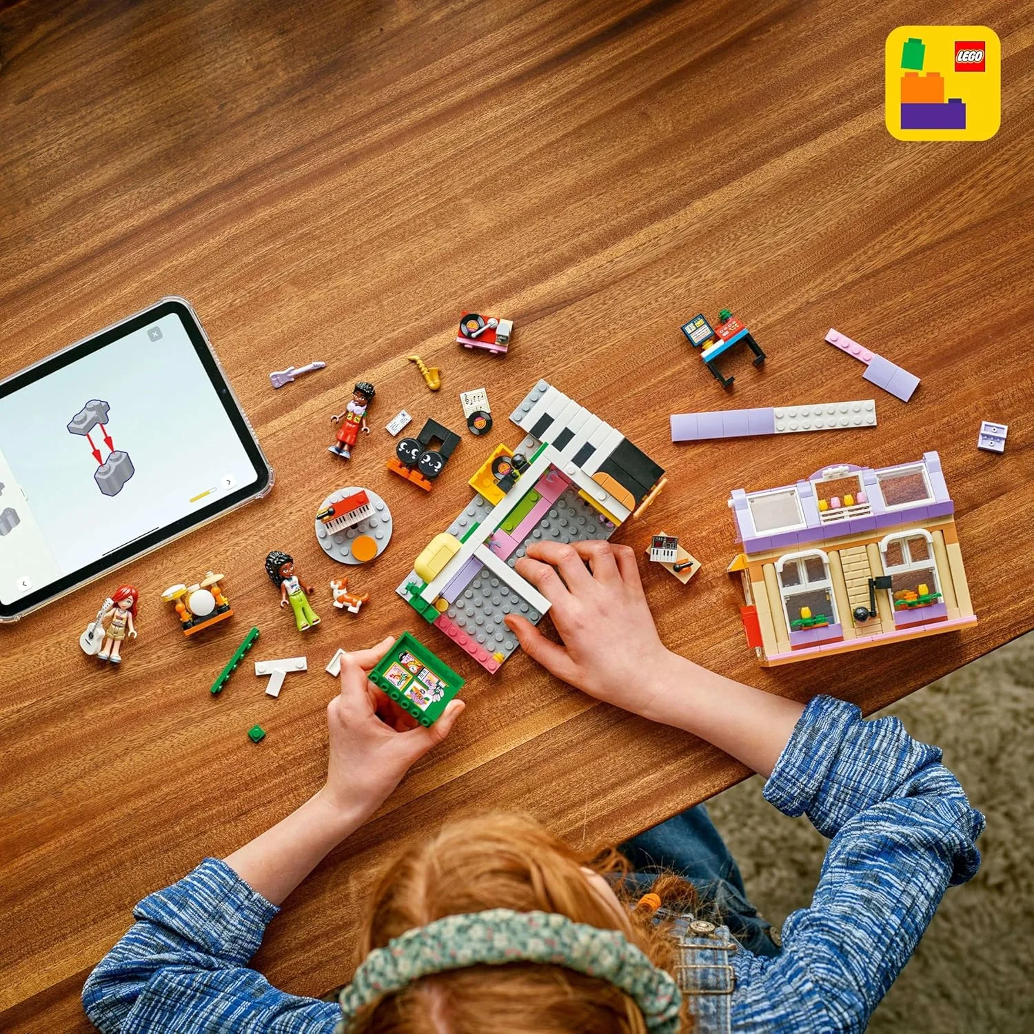 فروشگاه موسیقی و آپارتمان لگو فرندز با 3 مینی عروسک، یک سگ کورگی و سازهای موسیقی شامل پیانو، درام، گیتار و لوازم جانبی - هدیه برای دختران 7+ سال - 42653 فروشگاه موسیقی و آپارتمان لگو فرندز با 3 مینی عروسک، یک سگ کورگی و سازهای موسیقی شامل پیانو، درام، گیتار و لوازم جانبی - هدیه برای دختران 7+ سال - 42653