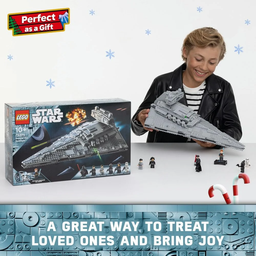 اسباب بازی ساختنی سفینه جنگی LEGO Star Wars Imperial Star Destroyer، مجموعه کلکسیونی A New Hope شامل مینی فیگور شخصیت Darth Vader، هدیه تولد برای کودکان 10 سال به بالا، پسران و دختران 75394 اسباب بازی ساختنی سفینه جنگی LEGO Star Wars Imperial Star Destroyer، مجموعه کلکسیونی A New Hope شامل مینی فیگور شخصیت Darth Vader، هدیه تولد برای کودکان 10 سال به بالا، پسران و دختران 75394