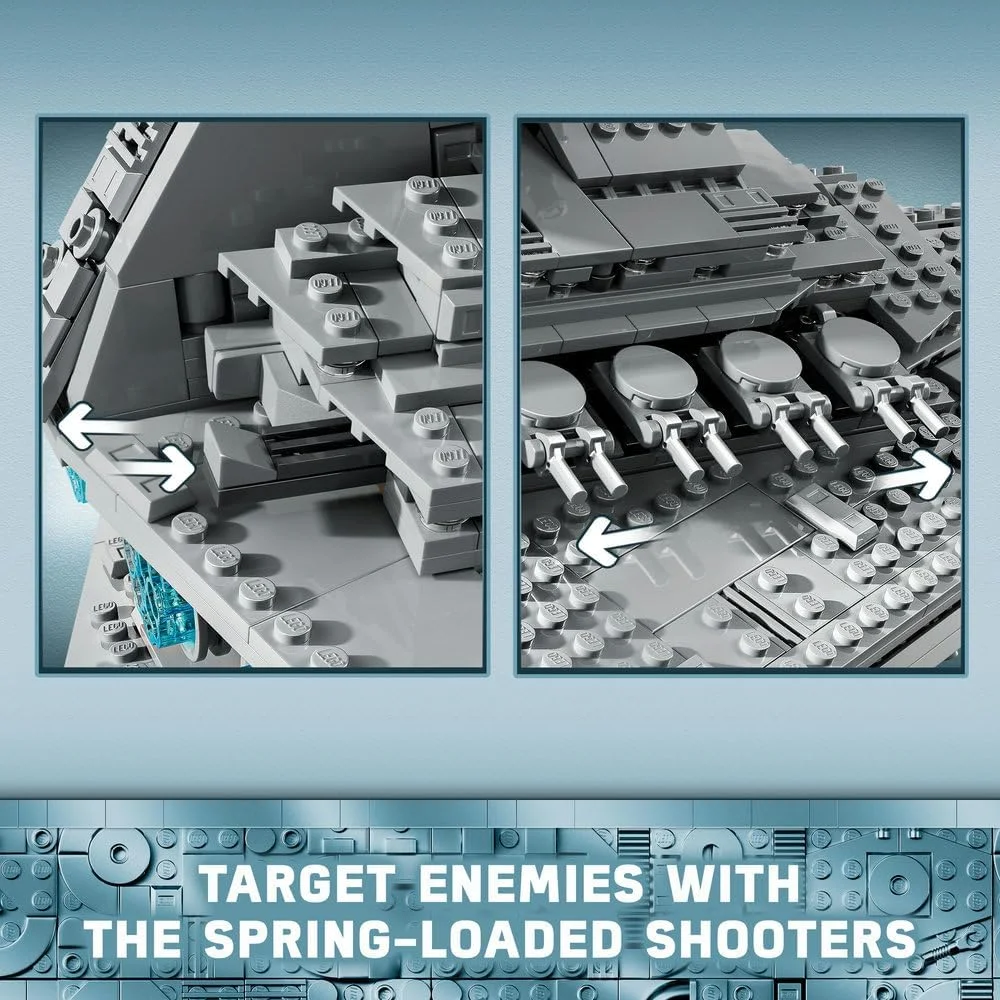 اسباب بازی ساختنی سفینه جنگی LEGO Star Wars Imperial Star Destroyer، مجموعه کلکسیونی A New Hope شامل مینی فیگور شخصیت Darth Vader، هدیه تولد برای کودکان 10 سال به بالا، پسران و دختران 75394 اسباب بازی ساختنی سفینه جنگی LEGO Star Wars Imperial Star Destroyer، مجموعه کلکسیونی A New Hope شامل مینی فیگور شخصیت Darth Vader، هدیه تولد برای کودکان 10 سال به بالا، پسران و دختران 75394