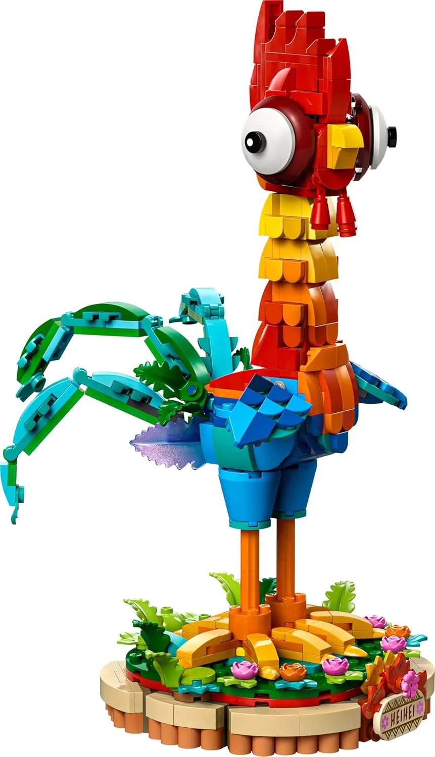 LEGO ǀ Disney Moana 2 Heihei Buildable Animal Toy - Chicken Figure with rotating head, posable wings and tail feathers - Building Set for 9+ Year Old Girls And Boys - Birthday Gift Idea - 43272