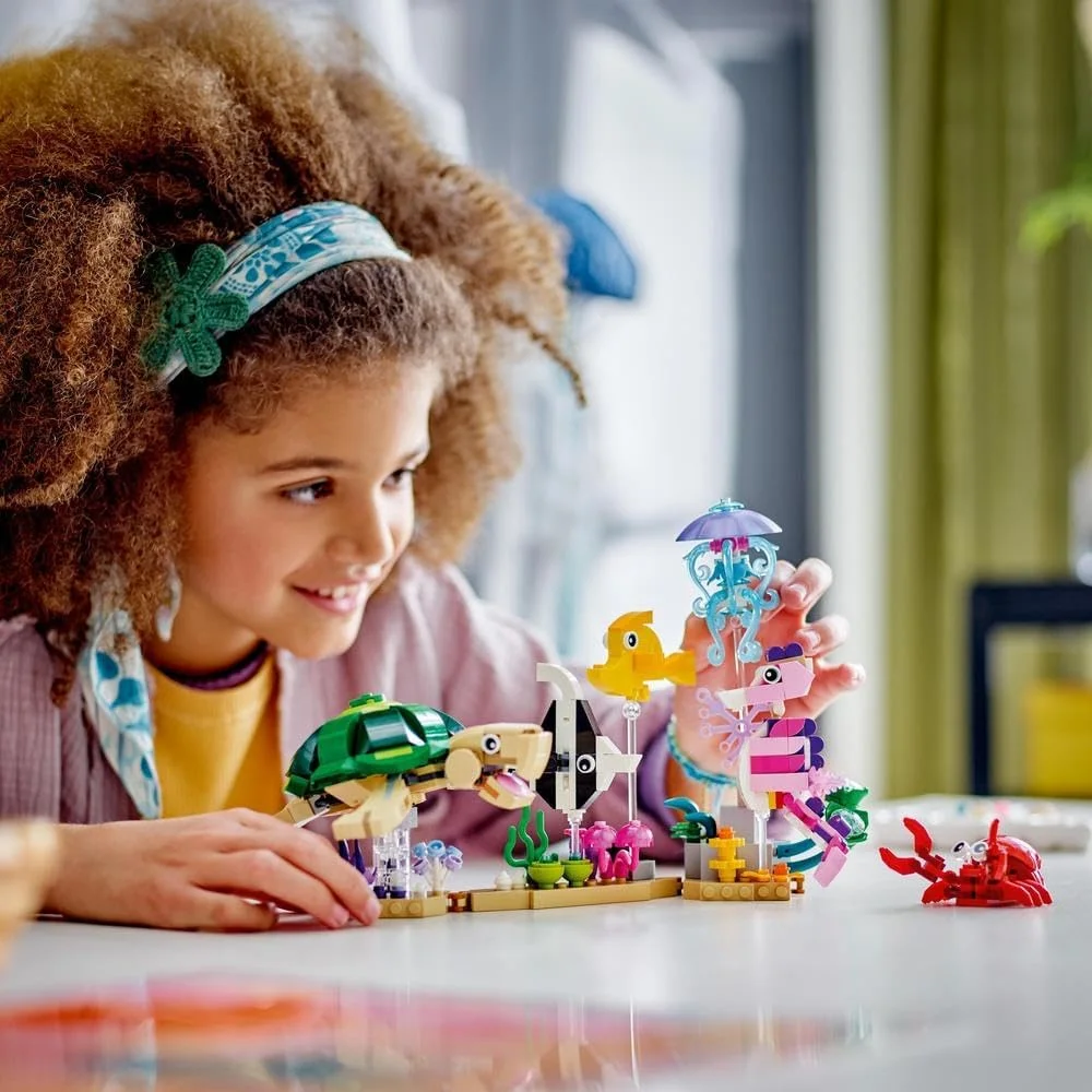 لگو Creator 3in1 حیوانات دریایی، مدل های اسباب بازی اختاپوس و ماهی مرکب، فیگورهای حیوانات ماهی، مجموعه ساختنی برای کودکان، دختران و پسران 8 سال به بالا، ایده هدیه تولد 31158 لگو Creator 3in1 حیوانات دریایی، مدل های اسباب بازی اختاپوس و ماهی مرکب، فیگورهای حیوانات ماهی، مجموعه ساختنی برای کودکان، دختران و پسران 8 سال به بالا، ایده هدیه تولد 31158