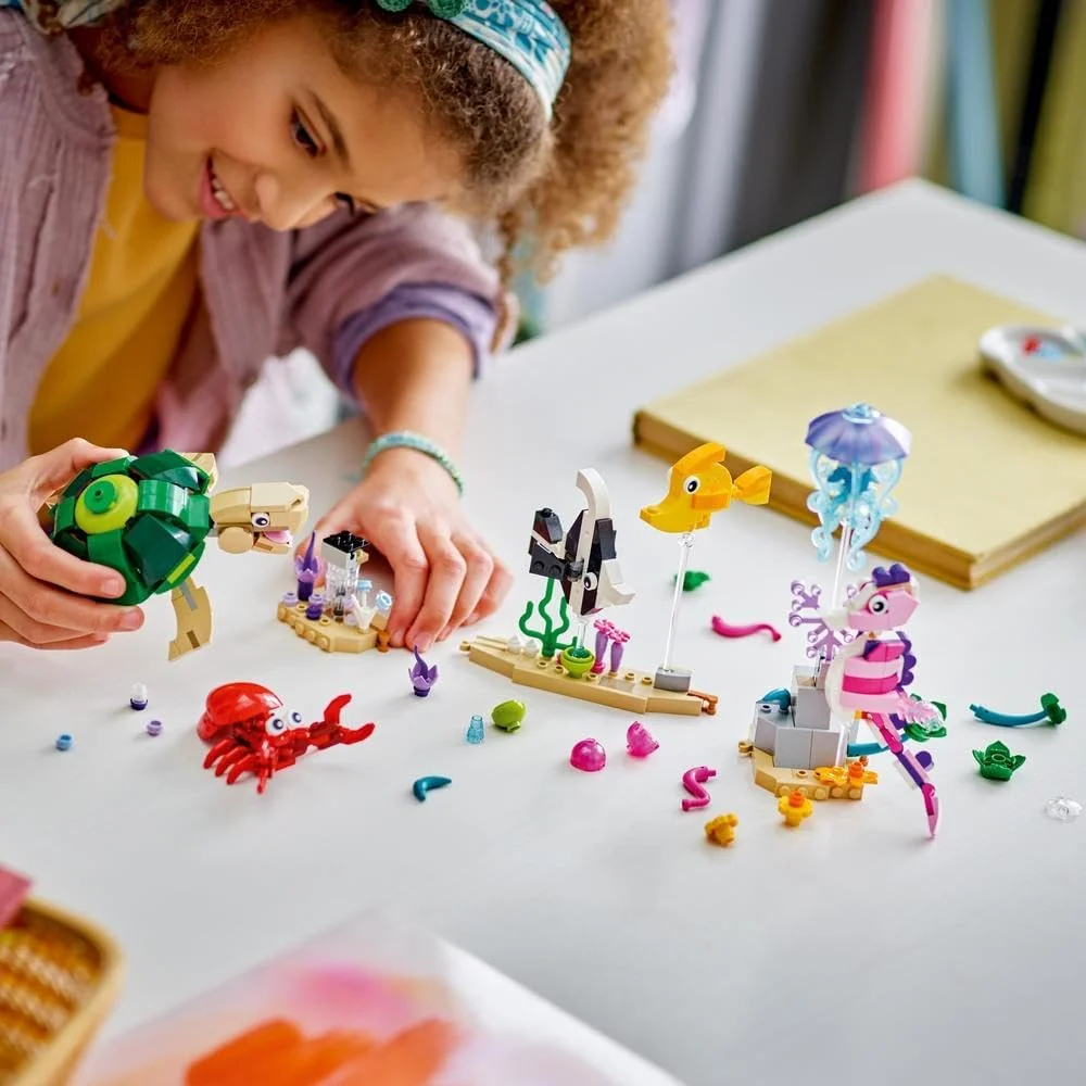 لگو Creator 3in1 حیوانات دریایی، مدل های اسباب بازی اختاپوس و ماهی مرکب، فیگورهای حیوانات ماهی، مجموعه ساختنی برای کودکان، دختران و پسران 8 سال به بالا، ایده هدیه تولد 31158 لگو Creator 3in1 حیوانات دریایی، مدل های اسباب بازی اختاپوس و ماهی مرکب، فیگورهای حیوانات ماهی، مجموعه ساختنی برای کودکان، دختران و پسران 8 سال به بالا، ایده هدیه تولد 31158