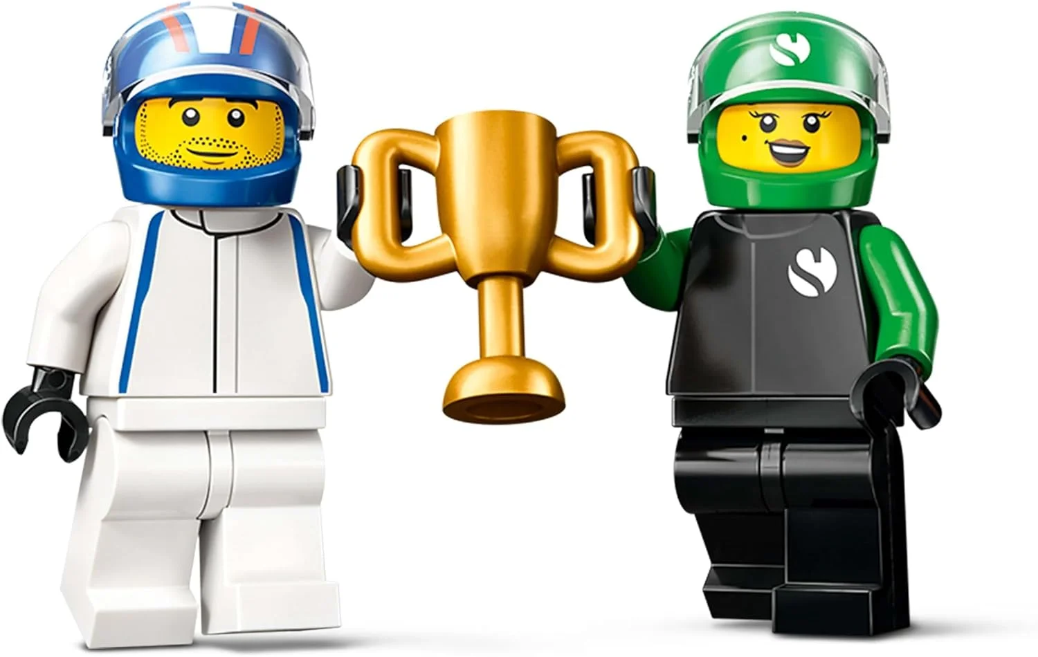 لگو سیتی F1 Grid با ماشین های مسابقه VCARB و Sauber - اسباب بازی های ماشین فرمول 1 ساختنی، 2 مینی فیگور راننده، مارشال و خط چراغ های شروع - ایده هدیه سرگرم کننده برای پسران و دختران 6+ ساله - 60474