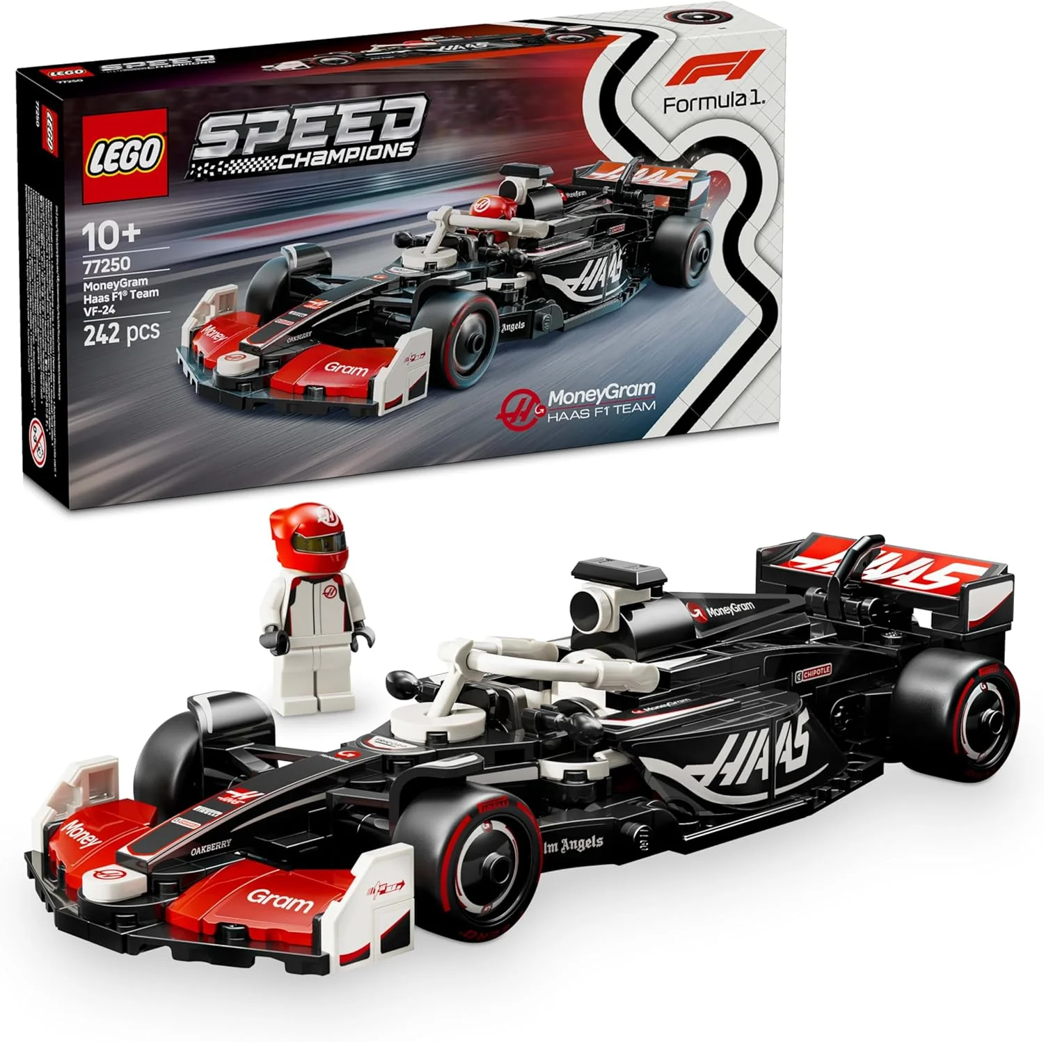 ماشین مسابقه ای لگو Speed Champions MoneyGram Haas F1 Team VF-24 به همراه مینی فیگور راننده فرمول 1 کلکسیونی - کیت های مدل برای پسران و دختران 10+ ساله یا طرفداران بزرگسال ورزش های موتوری 77250 ماشین مسابقه ای لگو Speed Champions MoneyGram Haas F1 Team VF-24 به همراه مینی فیگور راننده فرمول 1 کلکسیونی - کیت های مدل برای پسران و دختران 10+ ساله یا طرفداران بزرگسال ورزش های موتوری 77250