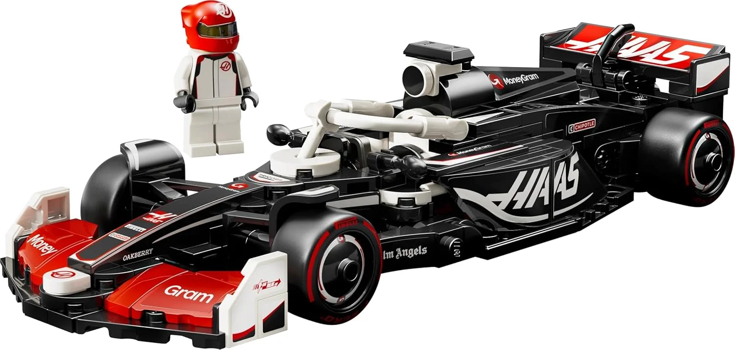 ماشین مسابقه ای لگو Speed Champions MoneyGram Haas F1 Team VF-24 به همراه مینی فیگور راننده فرمول 1 کلکسیونی - کیت های مدل برای پسران و دختران 10+ ساله یا طرفداران بزرگسال ورزش های موتوری 77250