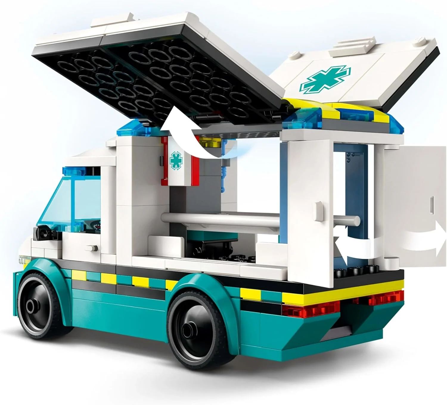 آمبولانس اورژانس LEGO City با 2 مینی فیگور - اسباب بازی های آموزشی برای پسران و دختران 5+ ساله - ایده های هدیه برای تولدها و تعطیلات - 60451