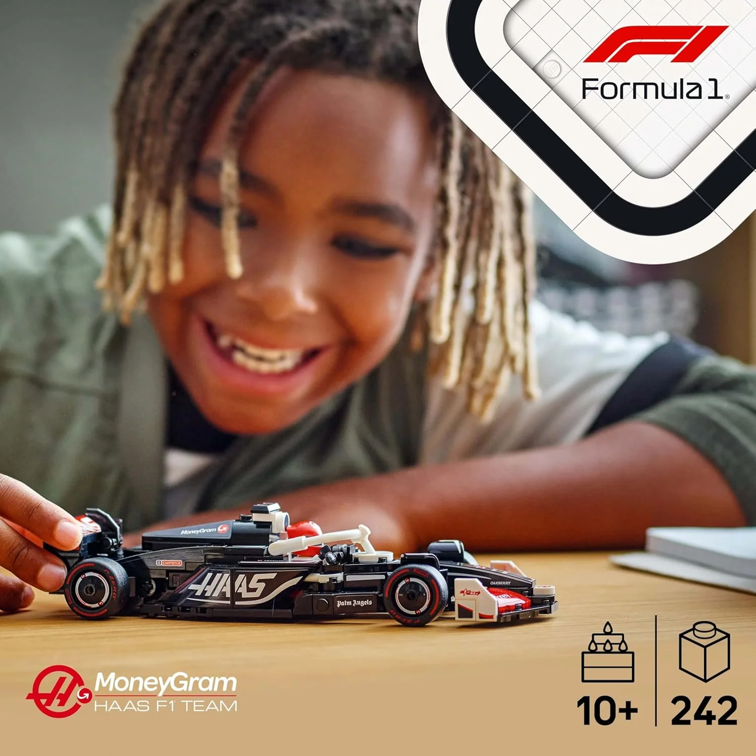 ماشین مسابقه ای لگو Speed Champions MoneyGram Haas F1 Team VF-24 به همراه مینی فیگور راننده فرمول 1 کلکسیونی - کیت های مدل برای پسران و دختران 10+ ساله یا طرفداران بزرگسال ورزش های موتوری 77250