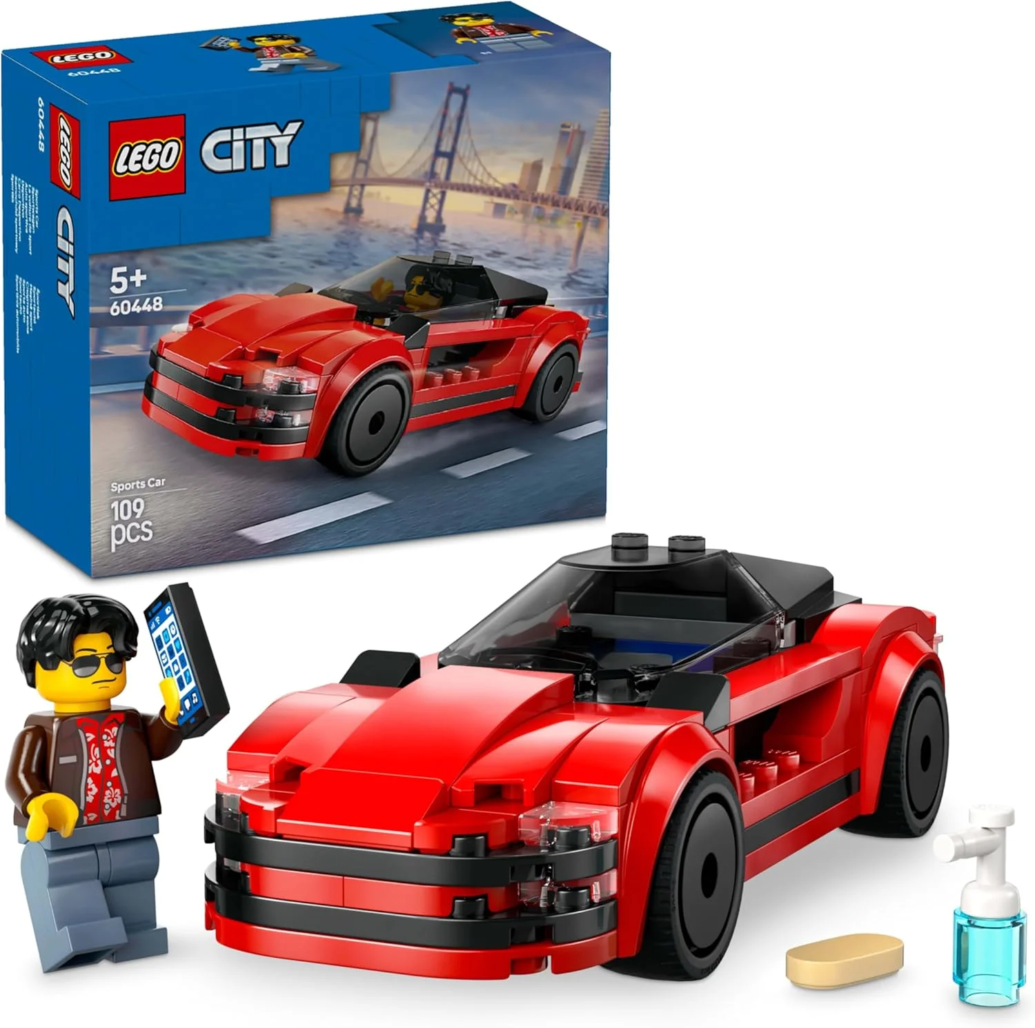ماشین اسباب بازی ماشین مسابقه ای قرمز LEGO City - اسباب بازی ماشین مسابقه ای برای پسران و دختران 5+ ساله - هدایای آموزشی برای تولدها و تعطیلات - شامل یک مینی فیگور راننده و لوازم جانبی - 60448 ماشین اسباب بازی ماشین مسابقه ای قرمز LEGO City - اسباب بازی ماشین مسابقه ای برای پسران و دختران 5+ ساله - هدایای آموزشی برای تولدها و تعطیلات - شامل یک مینی فیگور راننده و لوازم جانبی - 60448