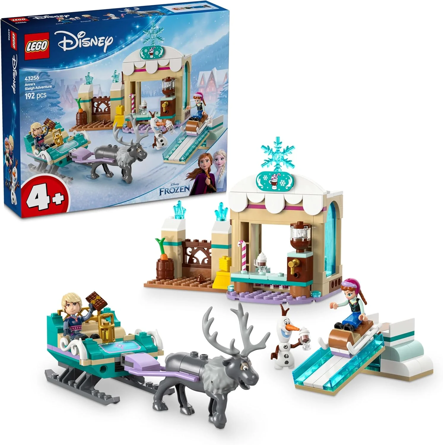 ماجراجویی سورتمه آنا LEGO ǀ Disney Frozen، غرفه شکلات داغ با مینیفیگور کریستوف، به همراه فیگورهای اولاف و سون، اسباببازی ساختنی پرنسس برای دختران 4 سال به بالا 43256 ماجراجویی سورتمه آنا LEGO ǀ Disney Frozen، غرفه شکلات داغ با مینیفیگور کریستوف، به همراه فیگورهای اولاف و سون، اسباببازی ساختنی پرنسس برای دختران 4 سال به بالا 43256