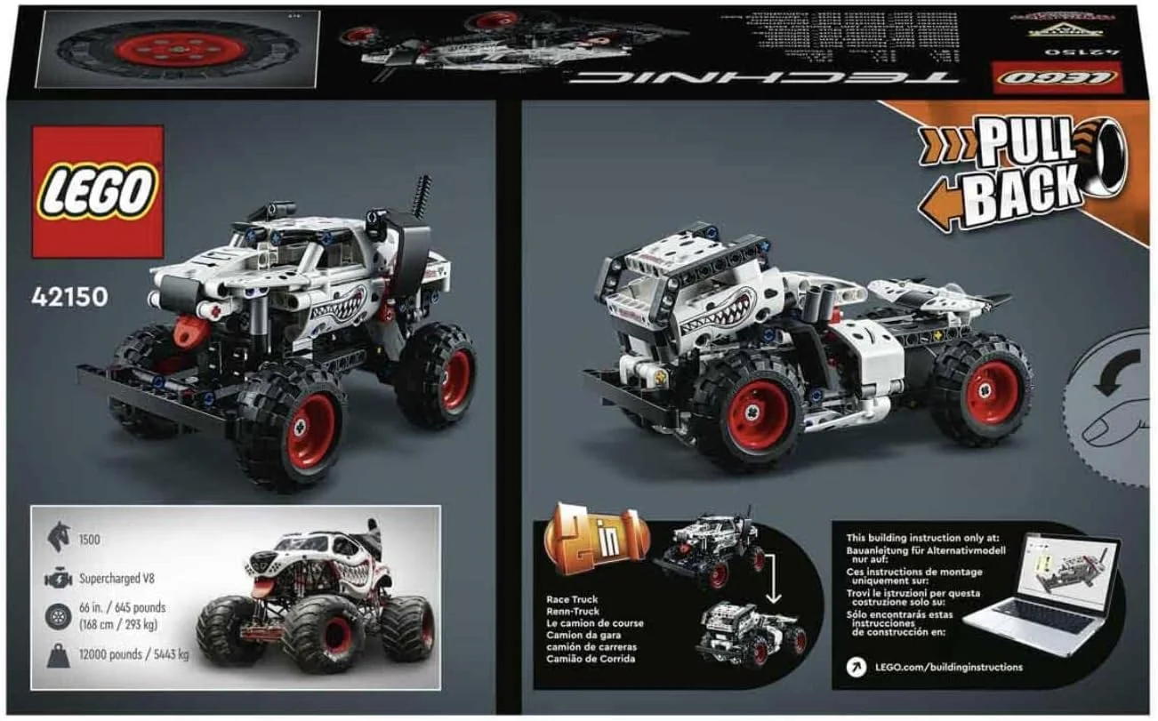 لگو 42150 تکنیک Monster Jam Monster Mutt Dalmatian، اسباب بازی کامیون برای پسران و دختران 7 سال به بالا، اسباب بازی های مسابقه ای عقب کشیدنی 2 در 1، ایده هدیه تولد لگو 42150 تکنیک Monster Jam Monster Mutt Dalmatian، اسباب بازی کامیون برای پسران و دختران 7 سال به بالا، اسباب بازی های مسابقه ای عقب کشیدنی 2 در 1، ایده هدیه تولد