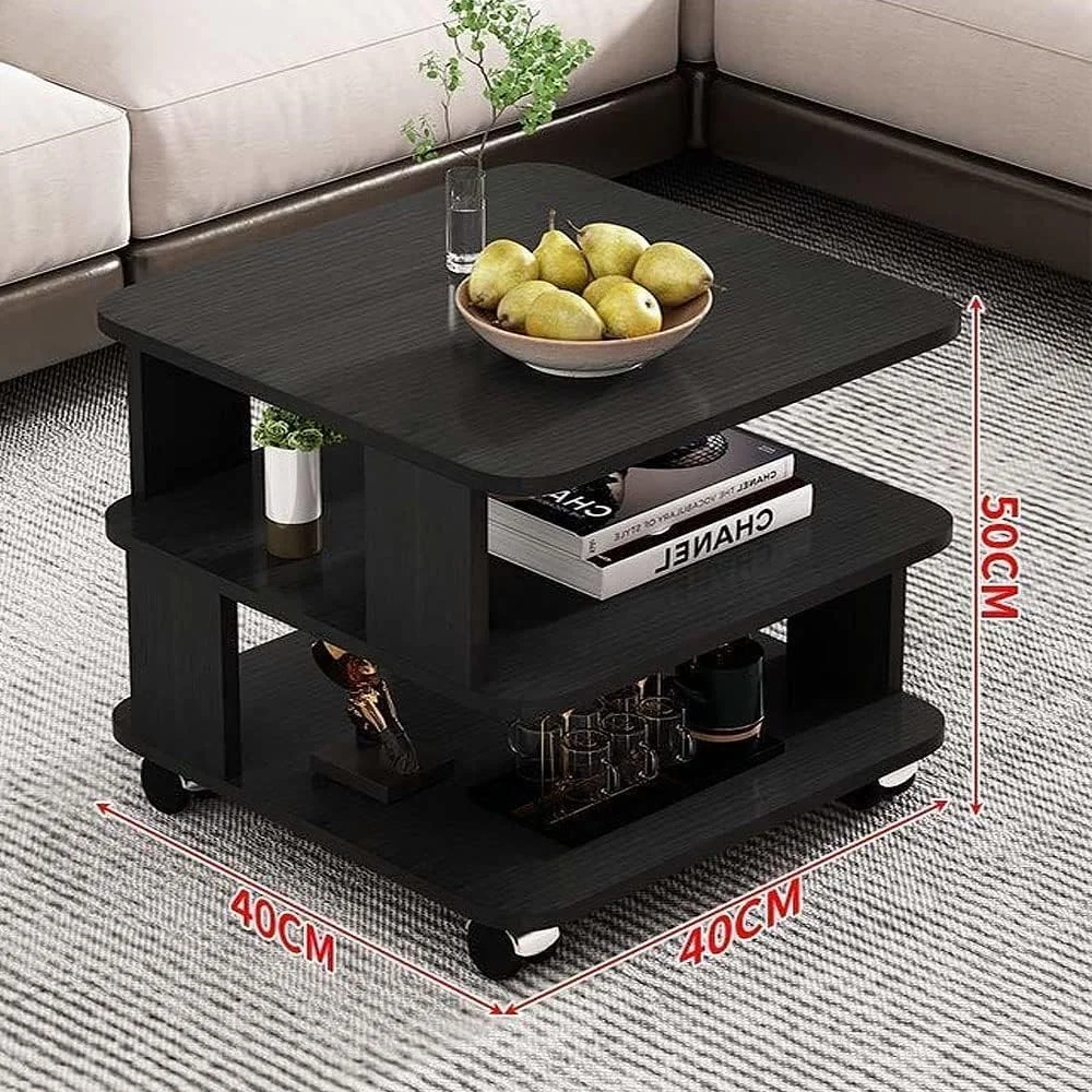 میز پاتختی چوبی مدرن رافین با قفسه و کمد کوچک - قفسه کابینت کنار تختی ساده برای اتاق خواب، اتاق نشیمن یا کنار مبل - پایه نگهداری اقتصادی جمع و جور برای فضاهای کوچک